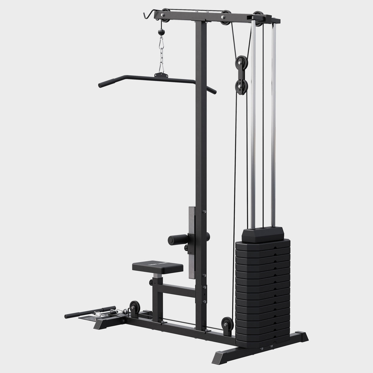 Multi-Latzugturm mit 80 kg Gewichtsblock – Schwarz