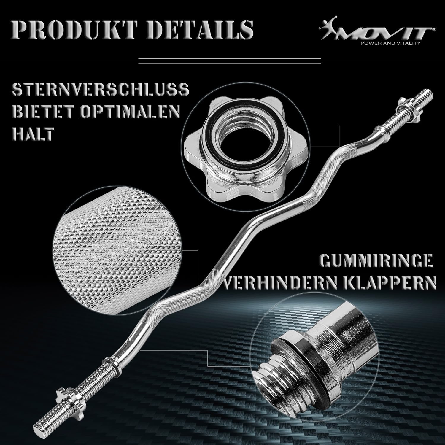 SZ Curlstange 30 mm Chrom - Gorilla Sports DE