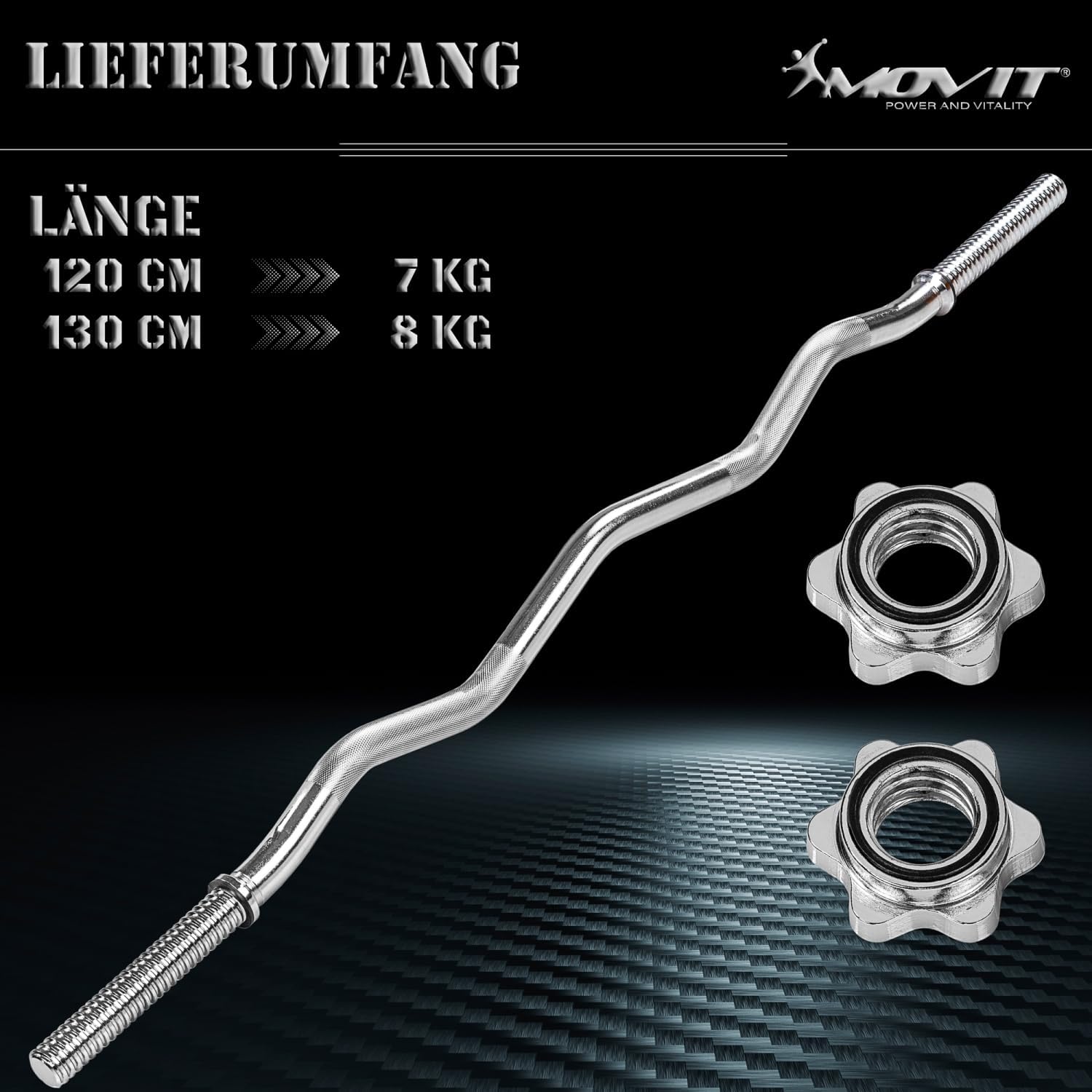 SZ Curlstange 30 mm Chrom - Gorilla Sports DE