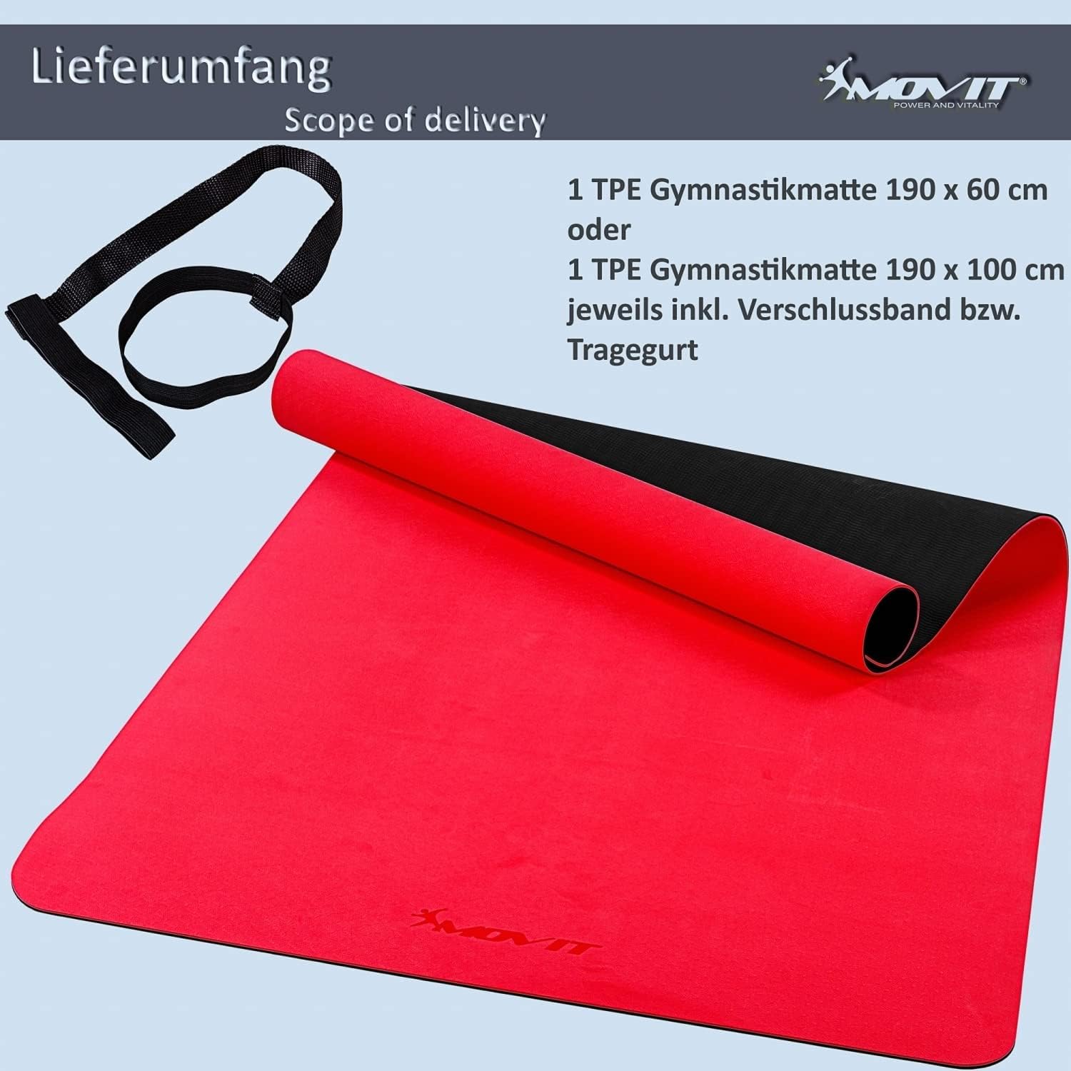 Gymnastikmatte 190 x 100 cm in verschiedenen Farben - Gorilla Sports DE