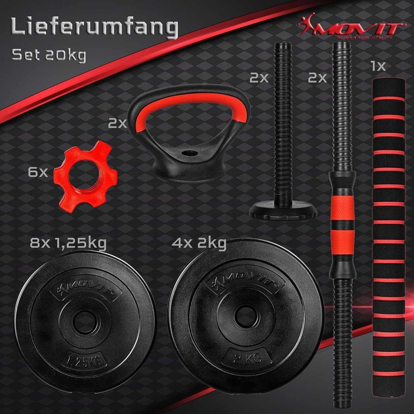 Hantelset 6in1 20 - 30 kg