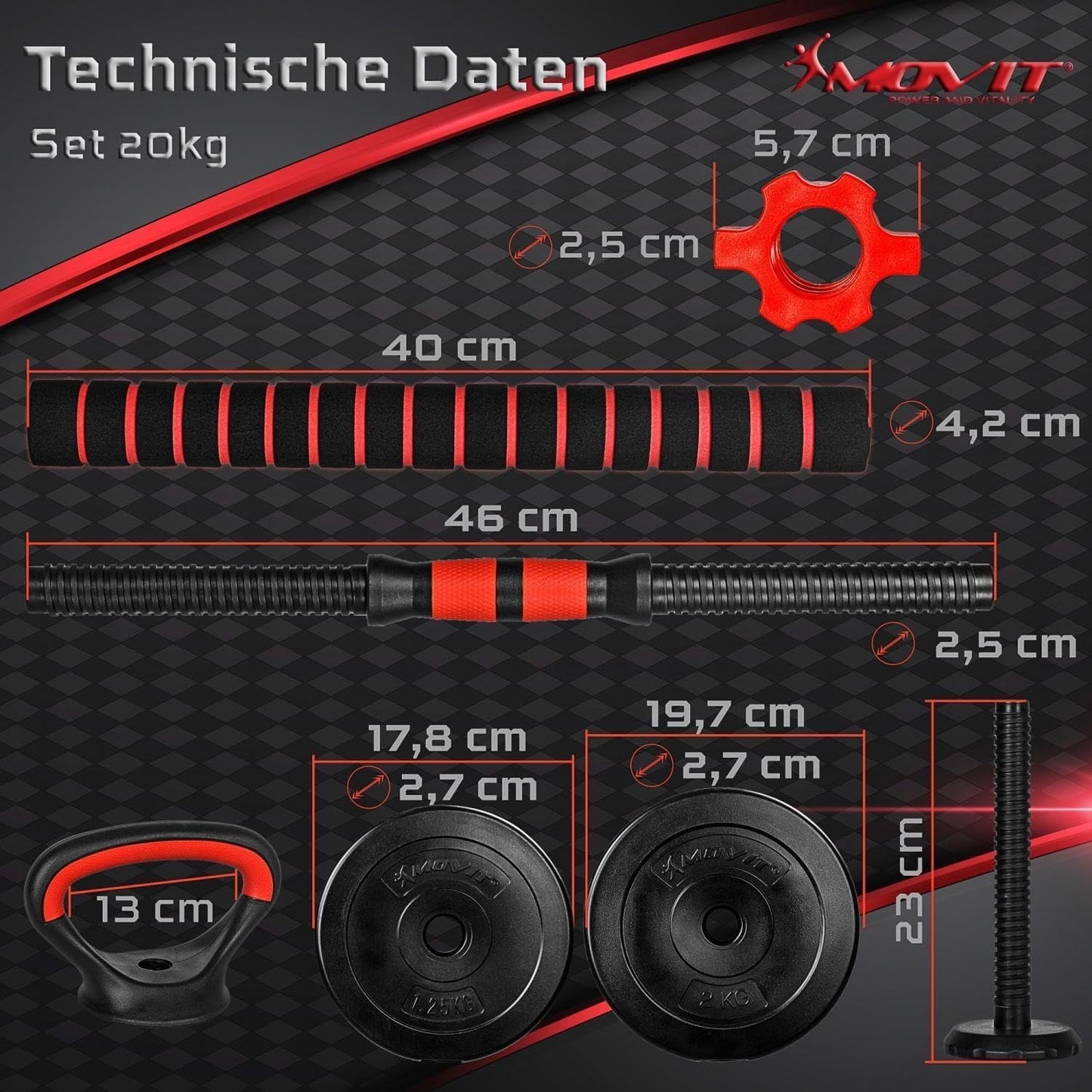 Hantelset 6in1 20 - 30 kg