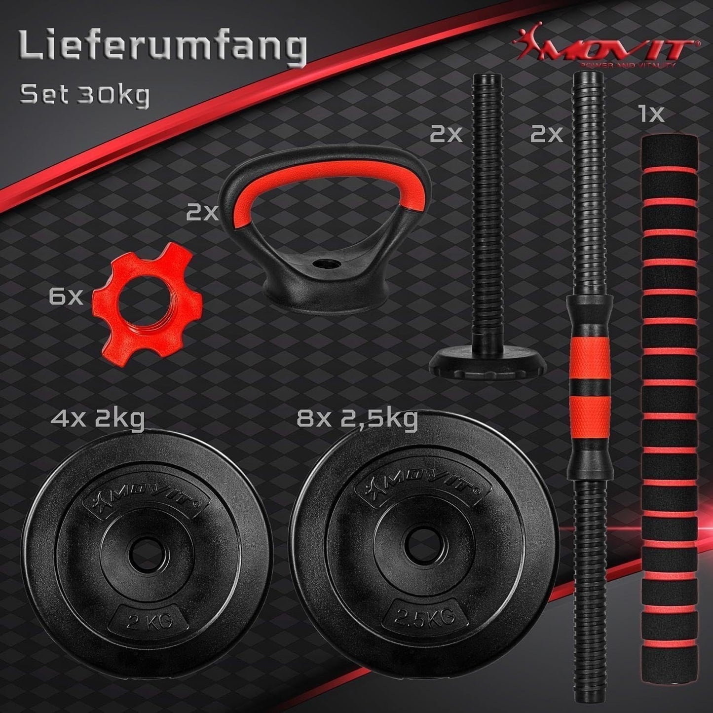 Hantelset 6in1 20 - 30 kg