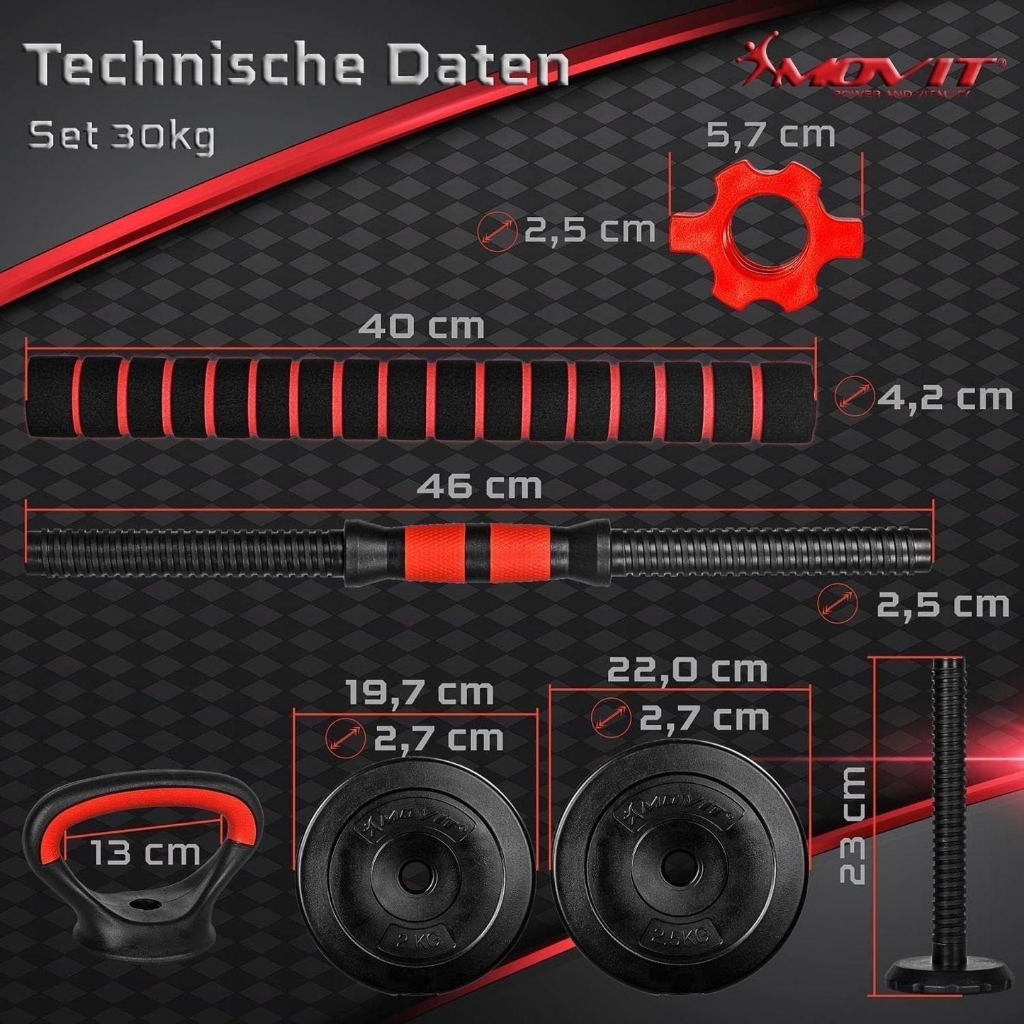 Hantelset 6in1 20 - 30 kg