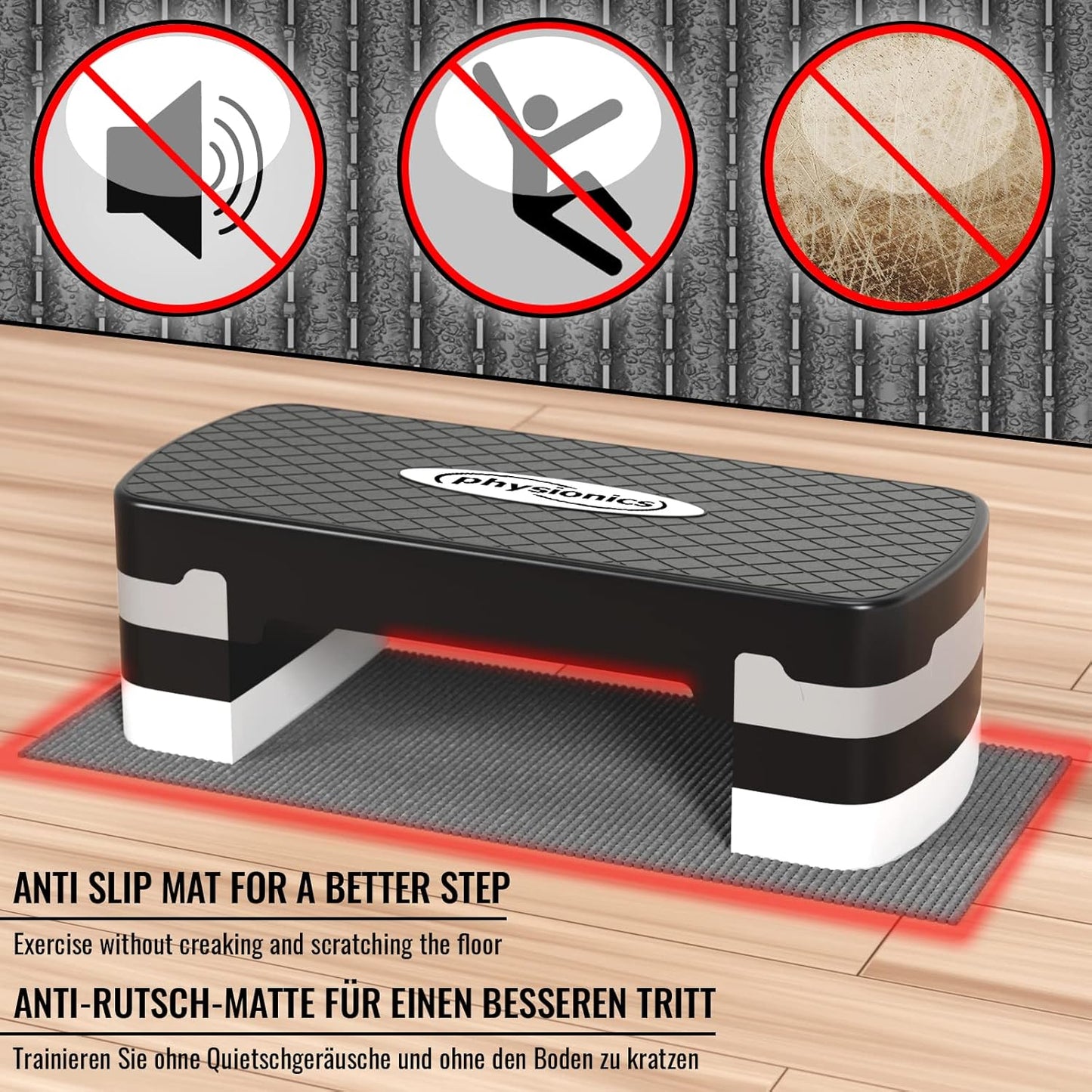 Steppbrett Aerobic 3 Stufen