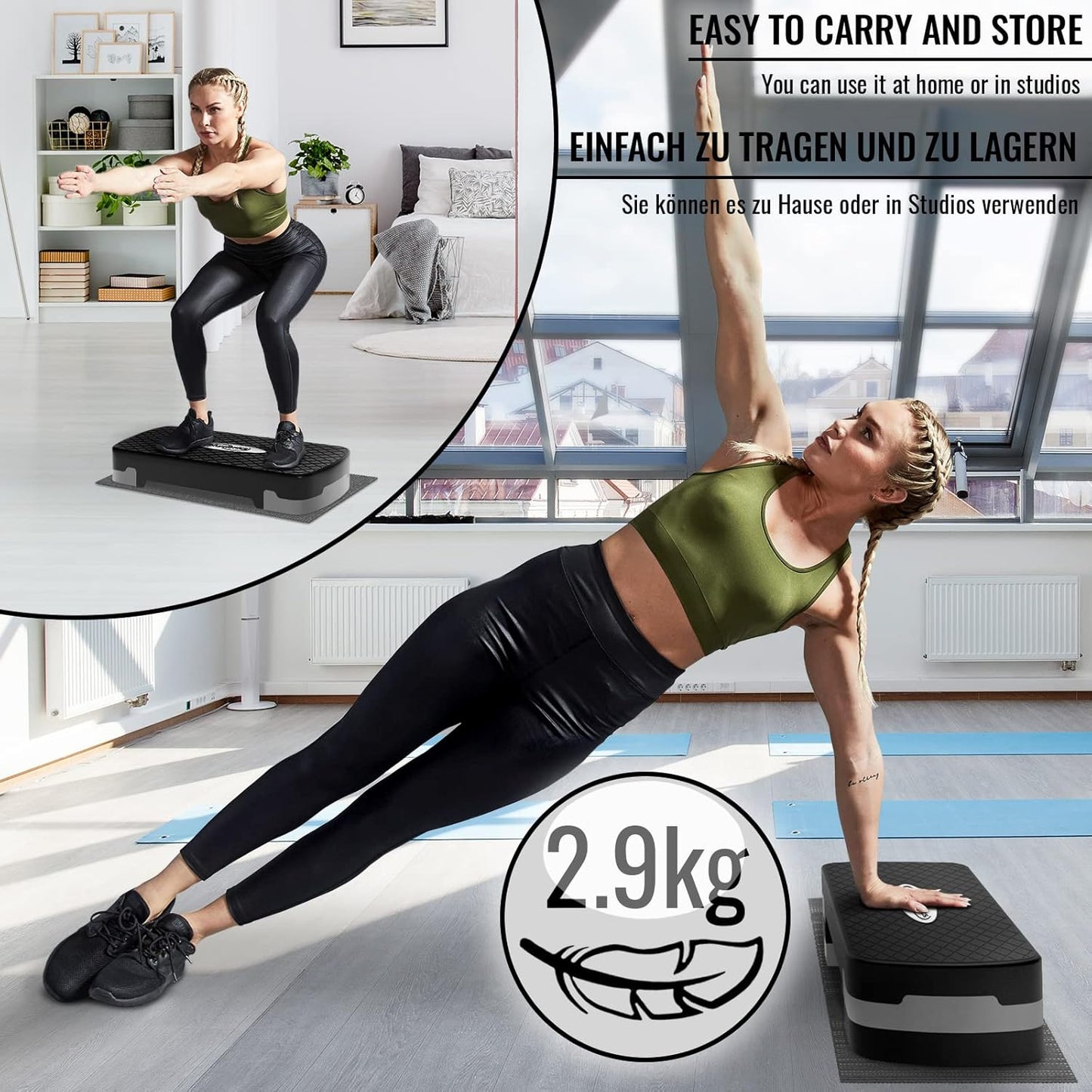 Steppbrett Aerobic 3 Stufen