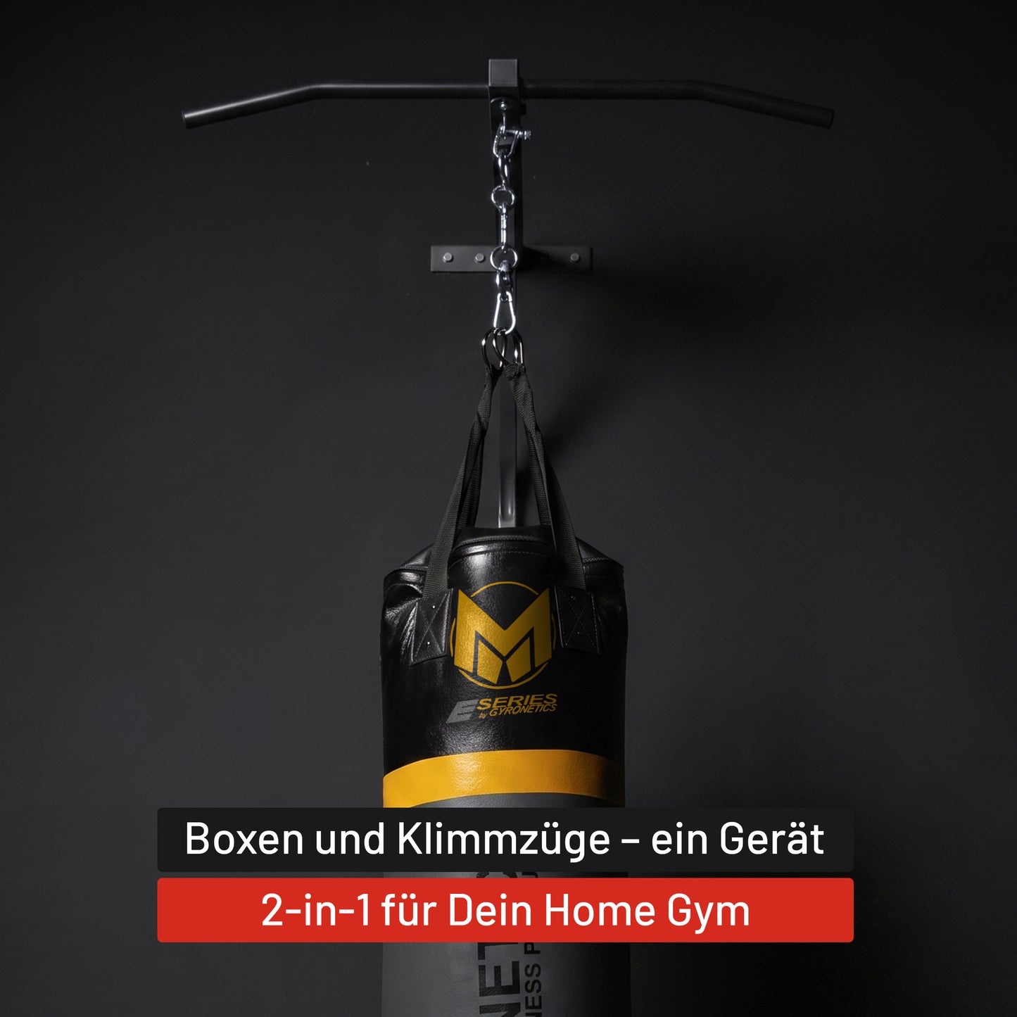 Boxsack E-Series 80 cm mit Klimmzugstange zur Wandbefestigung