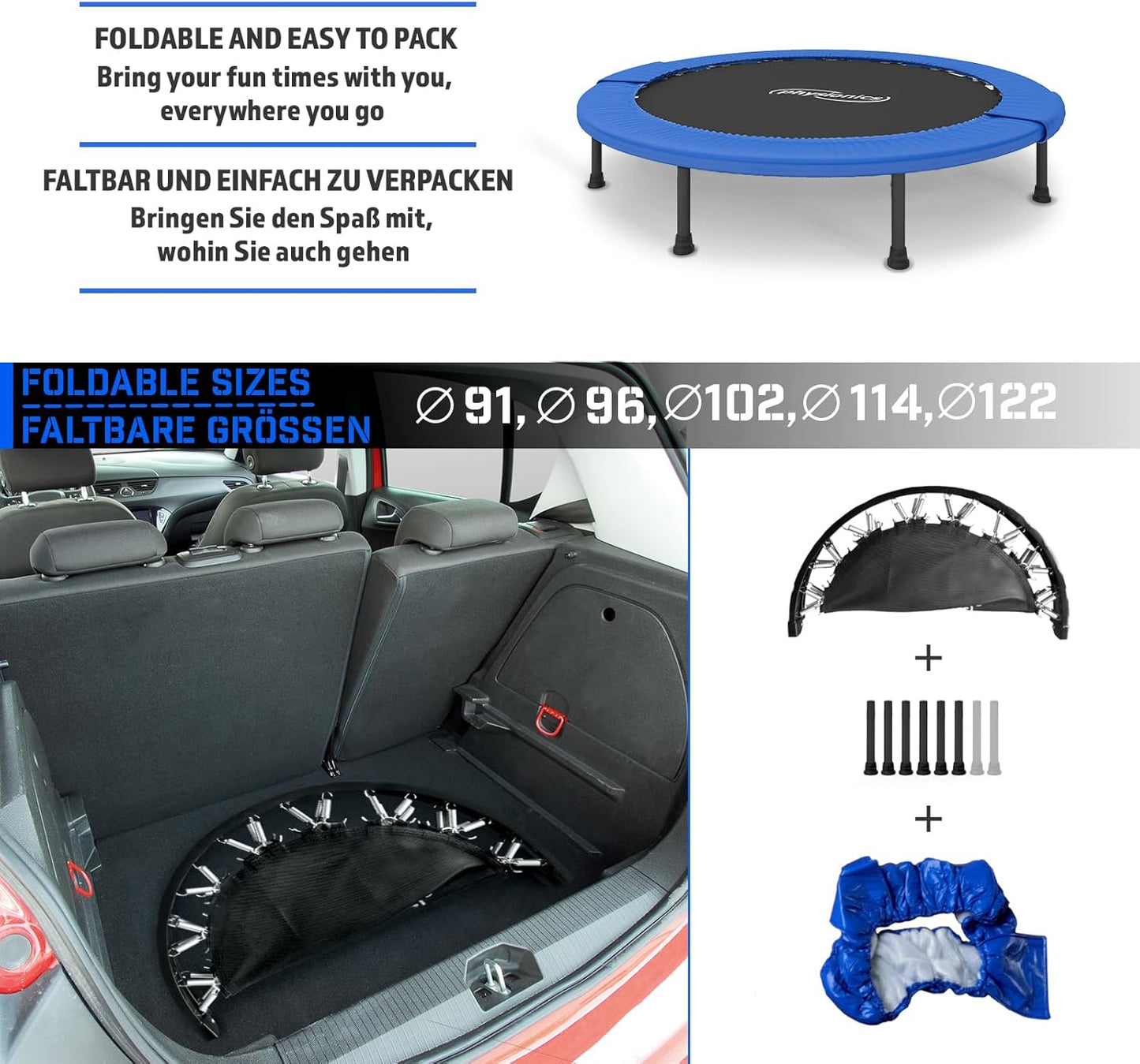 Fitness Trampolin 81 - 122 cm