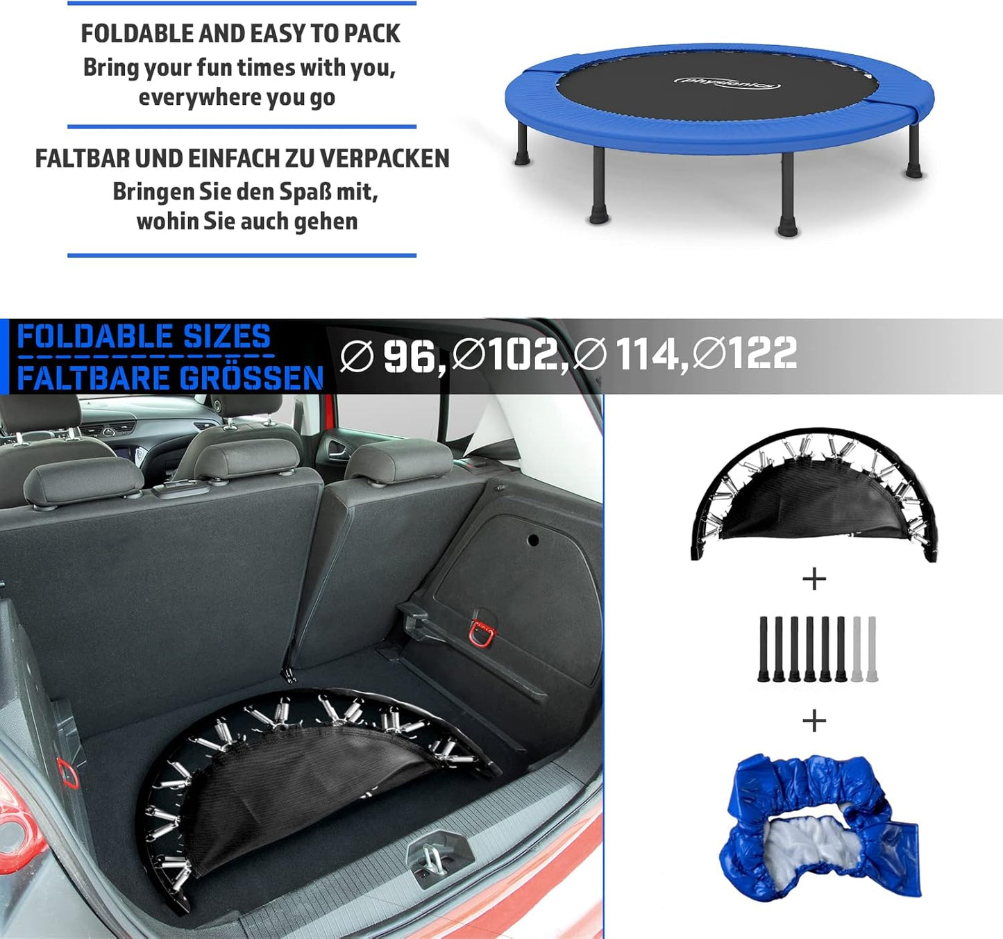 Fitness Trampolin 81 - 122 cm