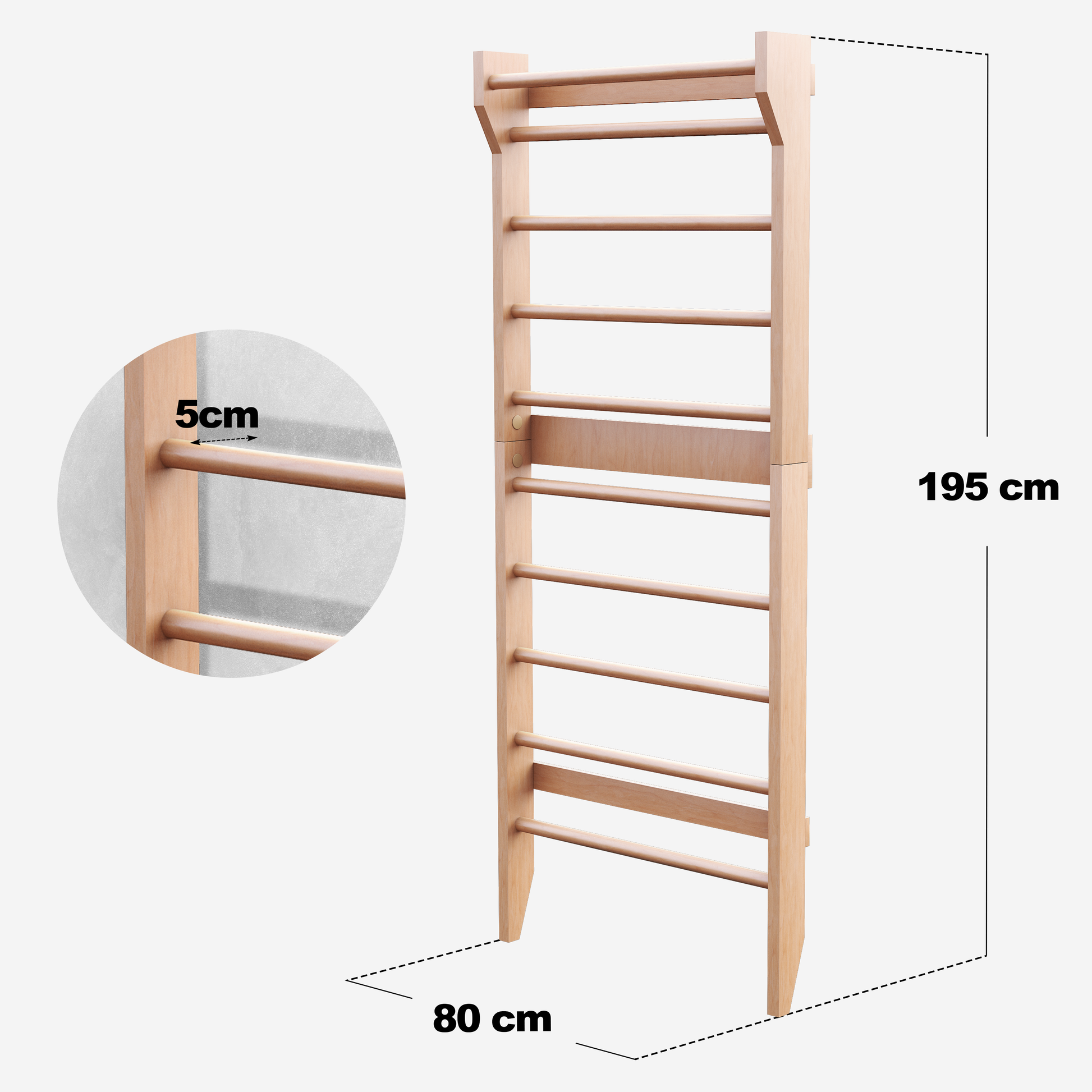 Sprossenwand aus Holz - Gorilla Sports DE