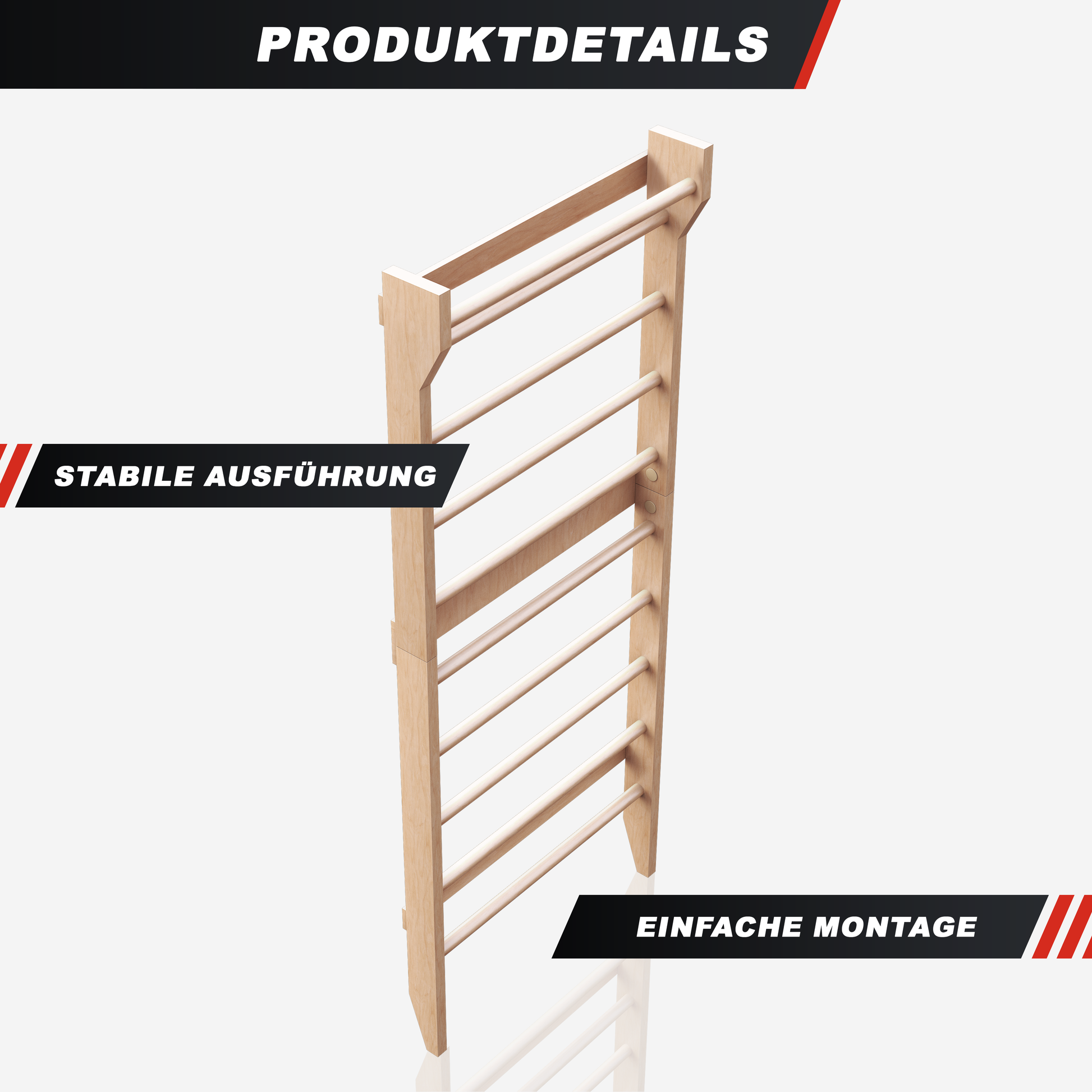 Sprossenwand aus Holz - Gorilla Sports DE