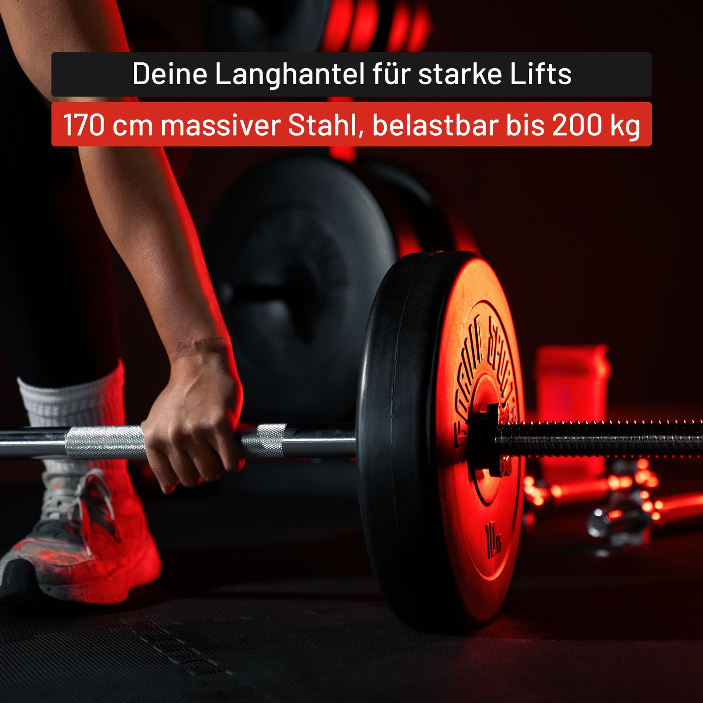 Langhantel 170 cm mit Sternverschlüssen