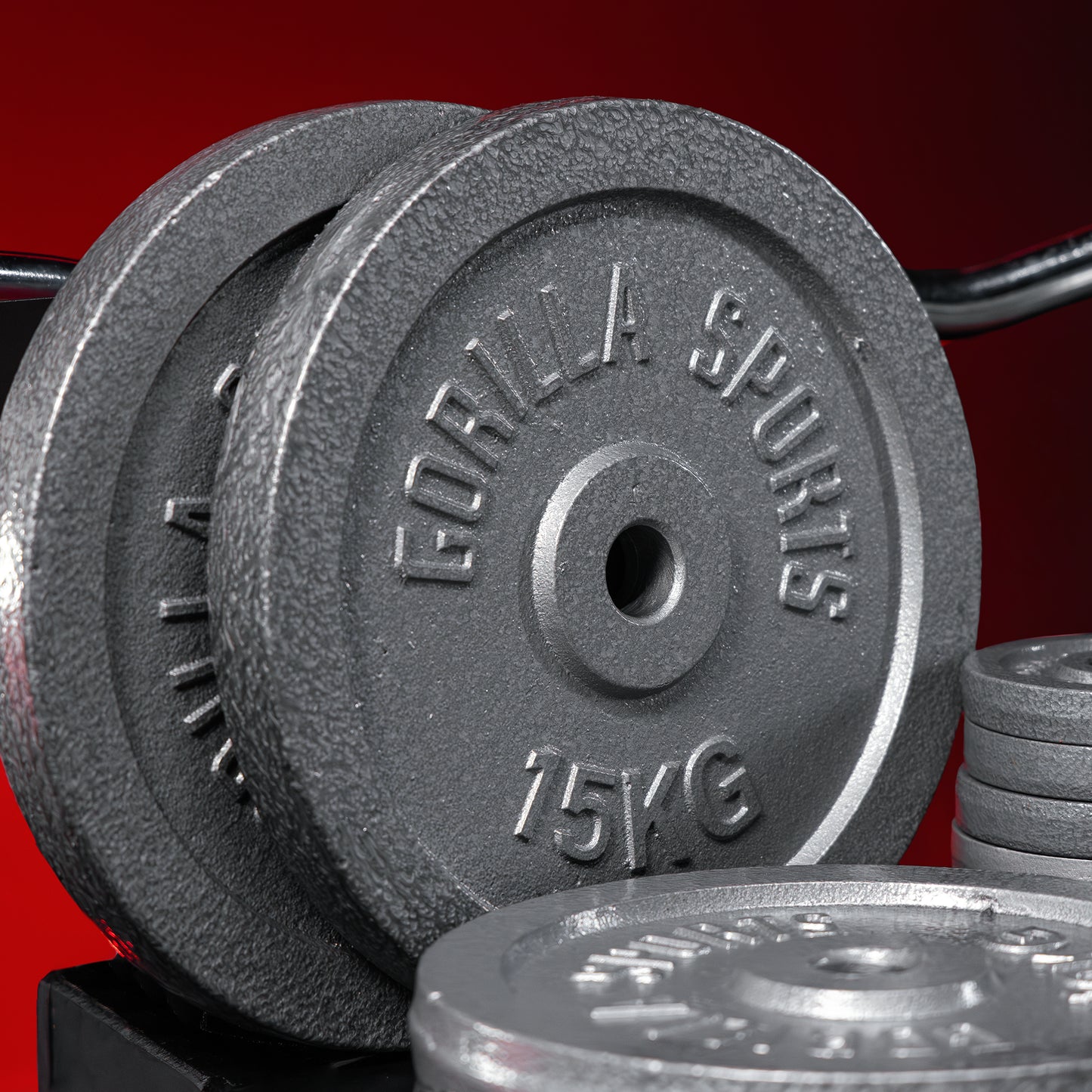 Langhantel Set Gusseisen 108 kg mit Verschlüssen