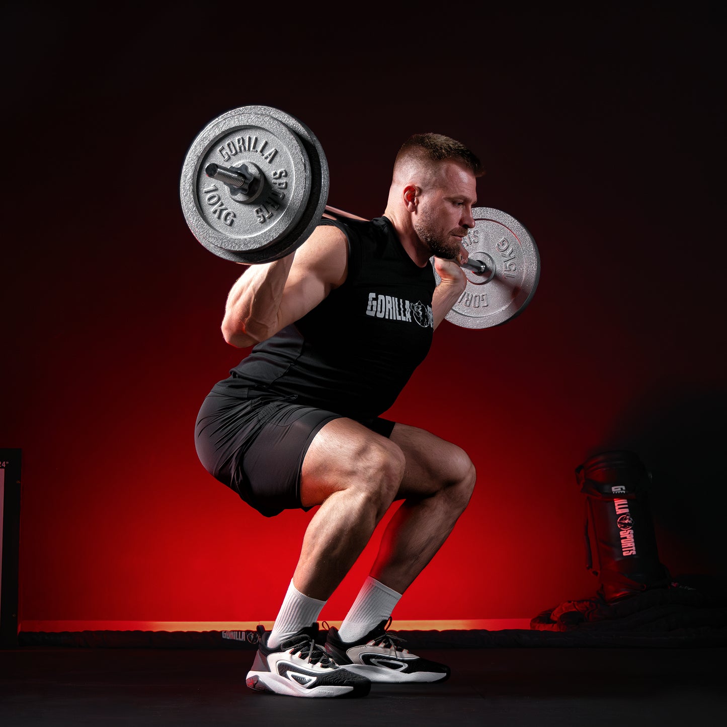 Langhantel Set Gusseisen 108 kg mit Verschlüssen