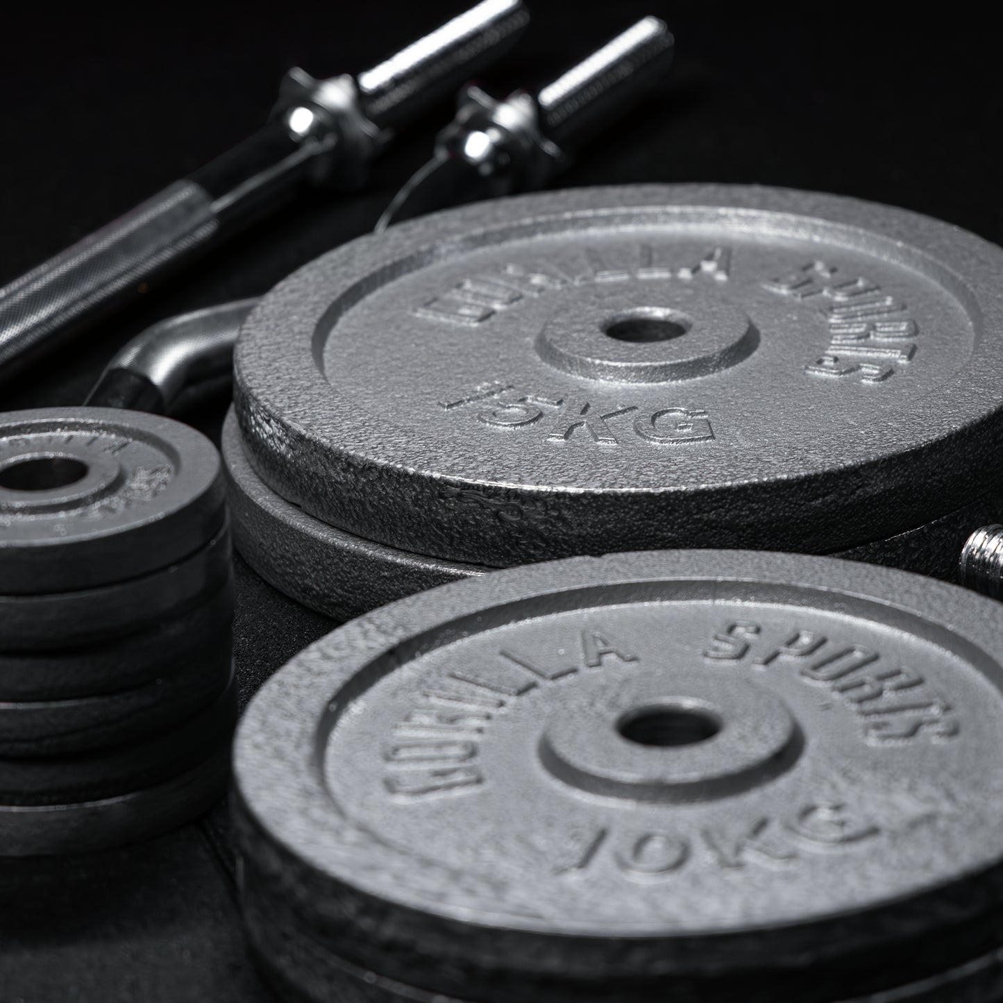 Langhantel Set Gusseisen 108 kg mit Verschlüssen