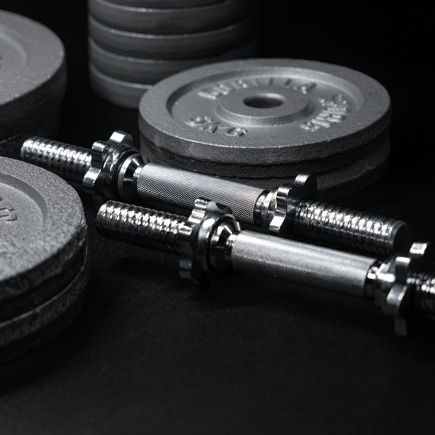 Langhantel Set Gusseisen 108 kg mit Verschlüssen