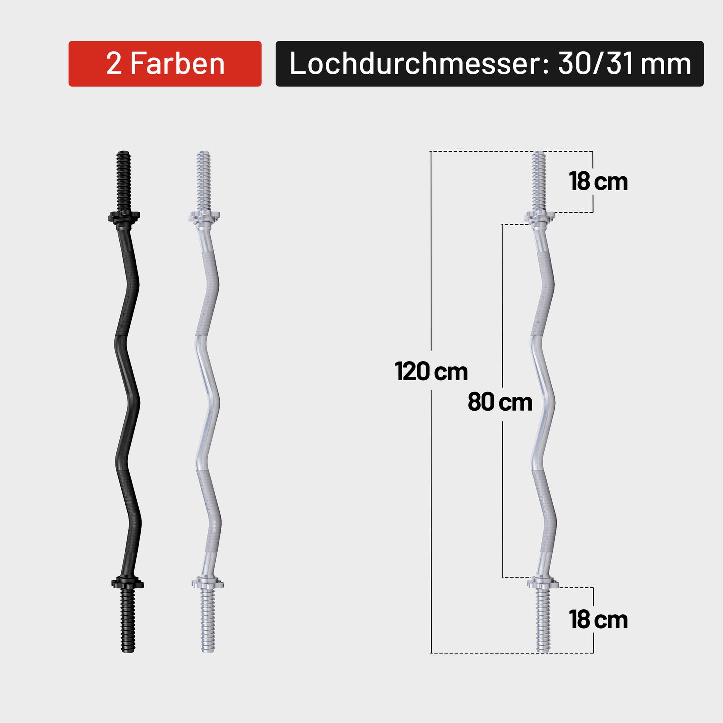 SZ-Hantelstange 120 cm mit Sternverschlüssen