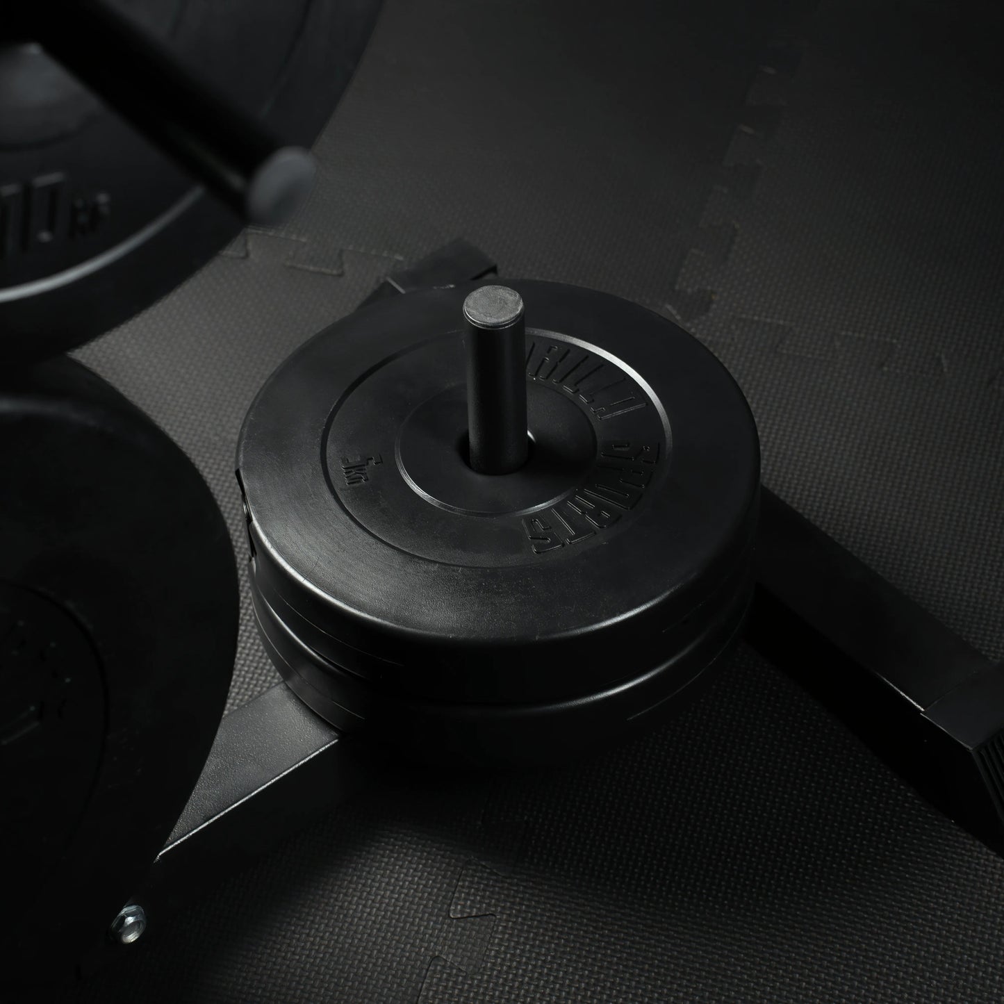 Scheibenständer Hantelbaum mit 4 Stangen 30/31 mm Schwarz/Weiß