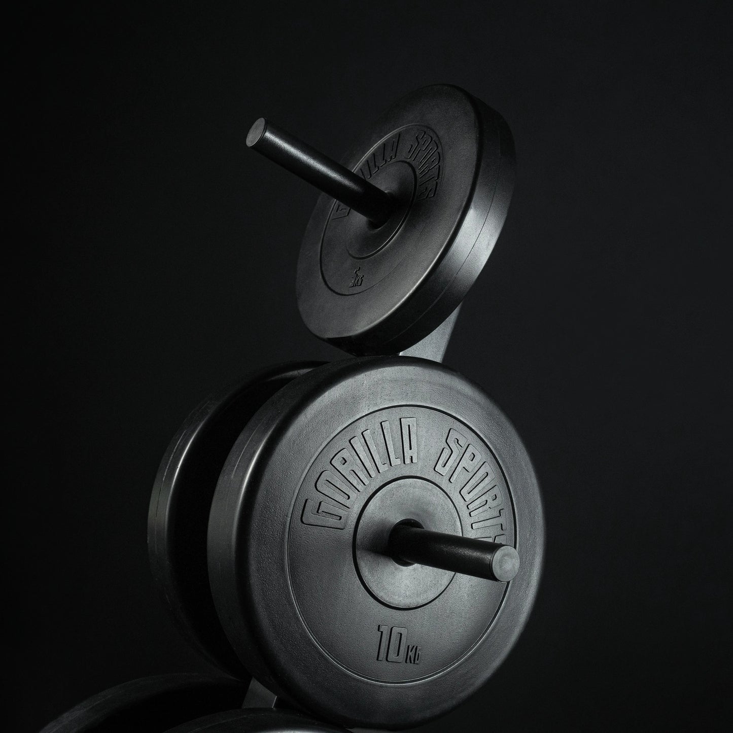 Scheibenständer Hantelbaum mit 4 Stangen 30/31 mm Schwarz/Weiß