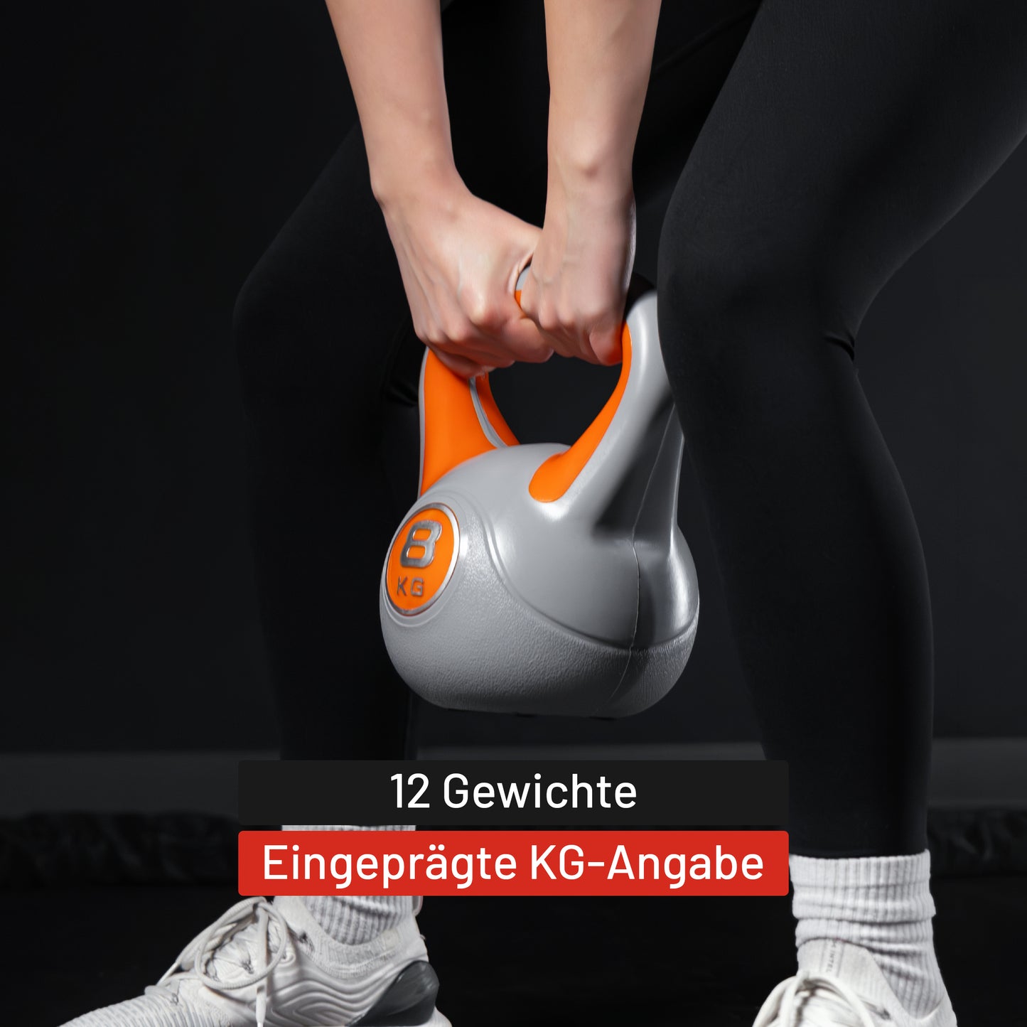 Kettlebell Kunststoff grau 2 - 20 kg