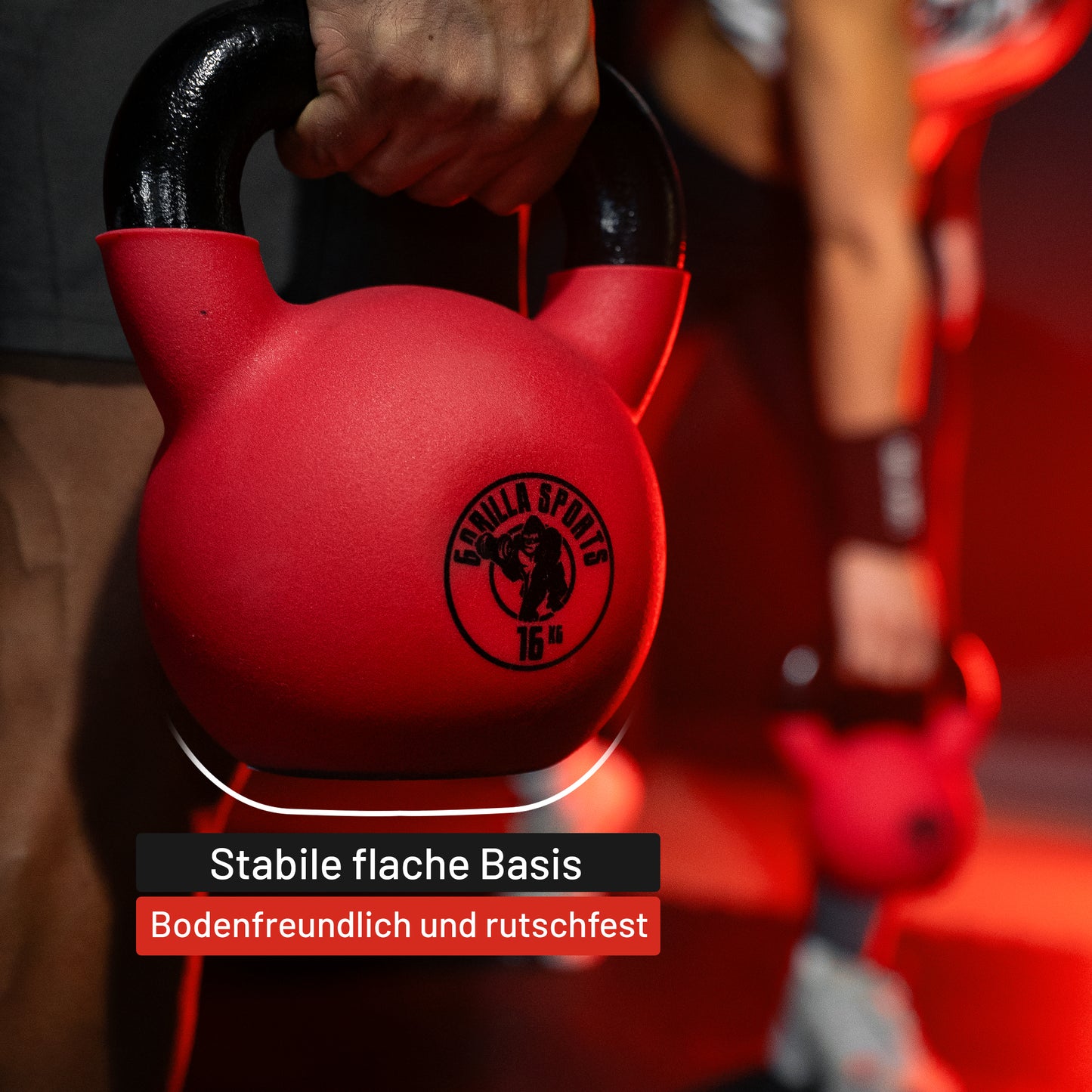 Kettlebell Gusseisen Neopren rot 2 - 32 kg