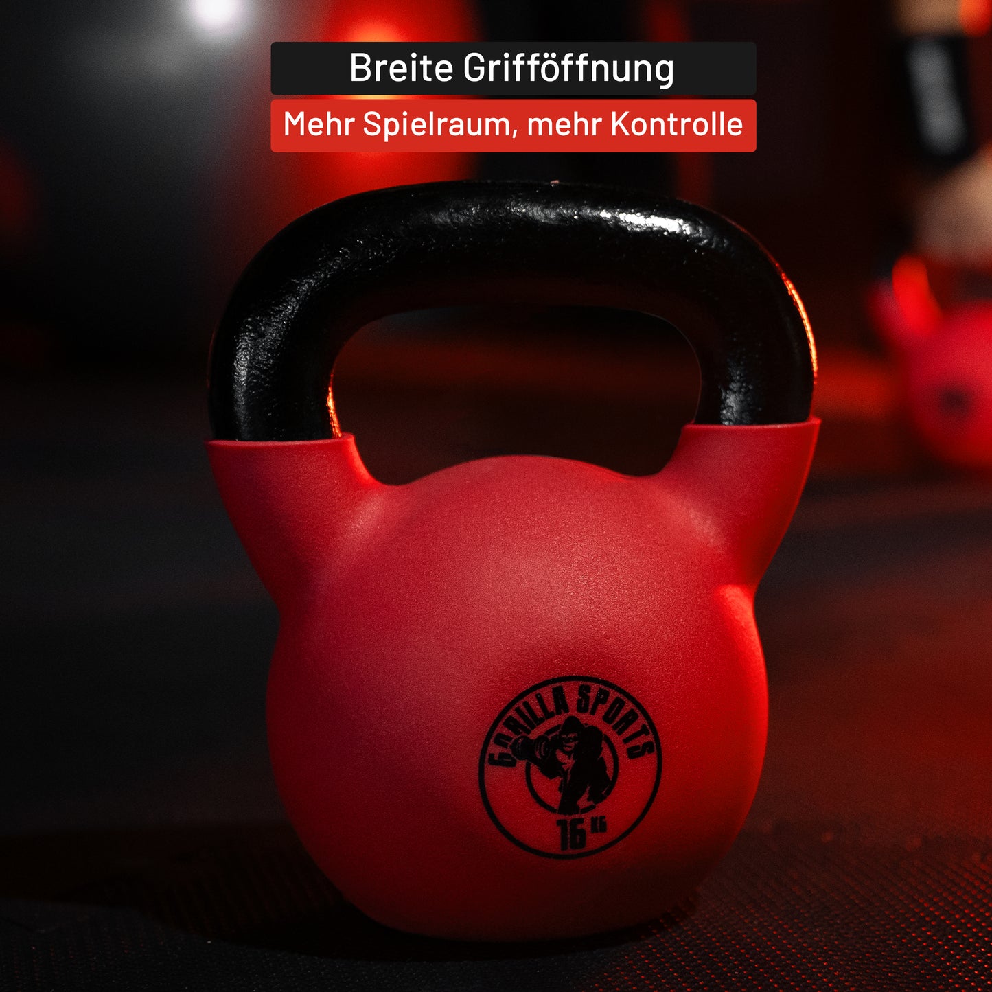 Kettlebell Gusseisen Neopren rot 2 - 32 kg