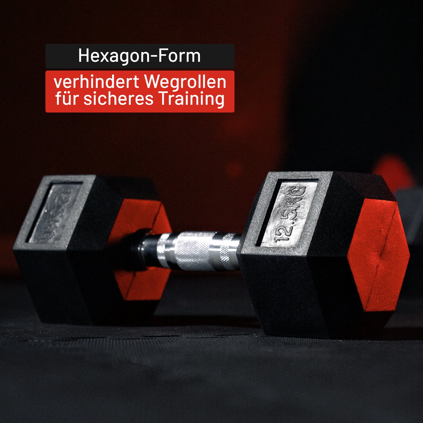 Hexagon Kurzhantel Gummi 2-50 kg