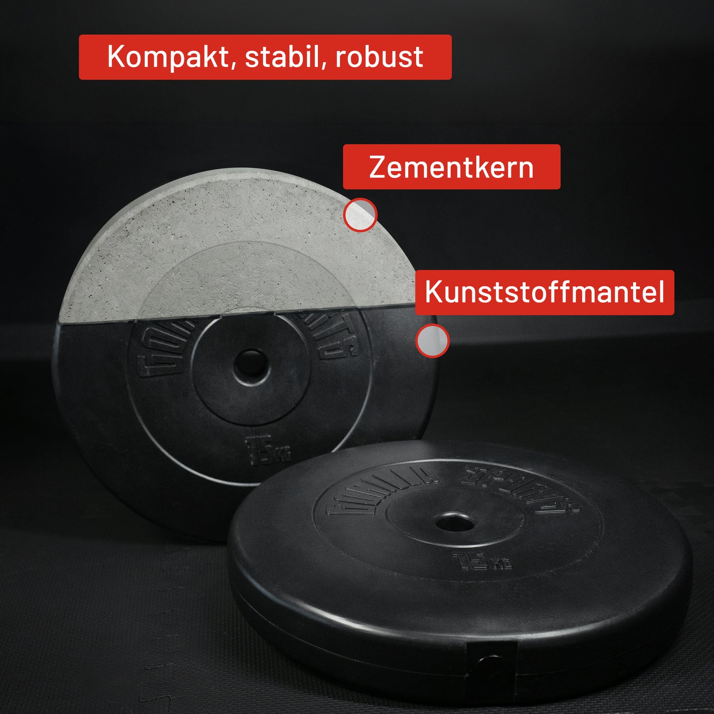 Hantelscheibe 30/31 mm Kunststoff 1,25-15 KG