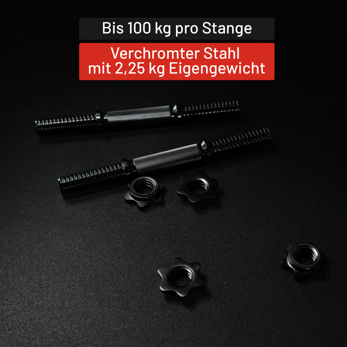 Kurzhantel 2er Set 35 cm mit Sternverschlüssen