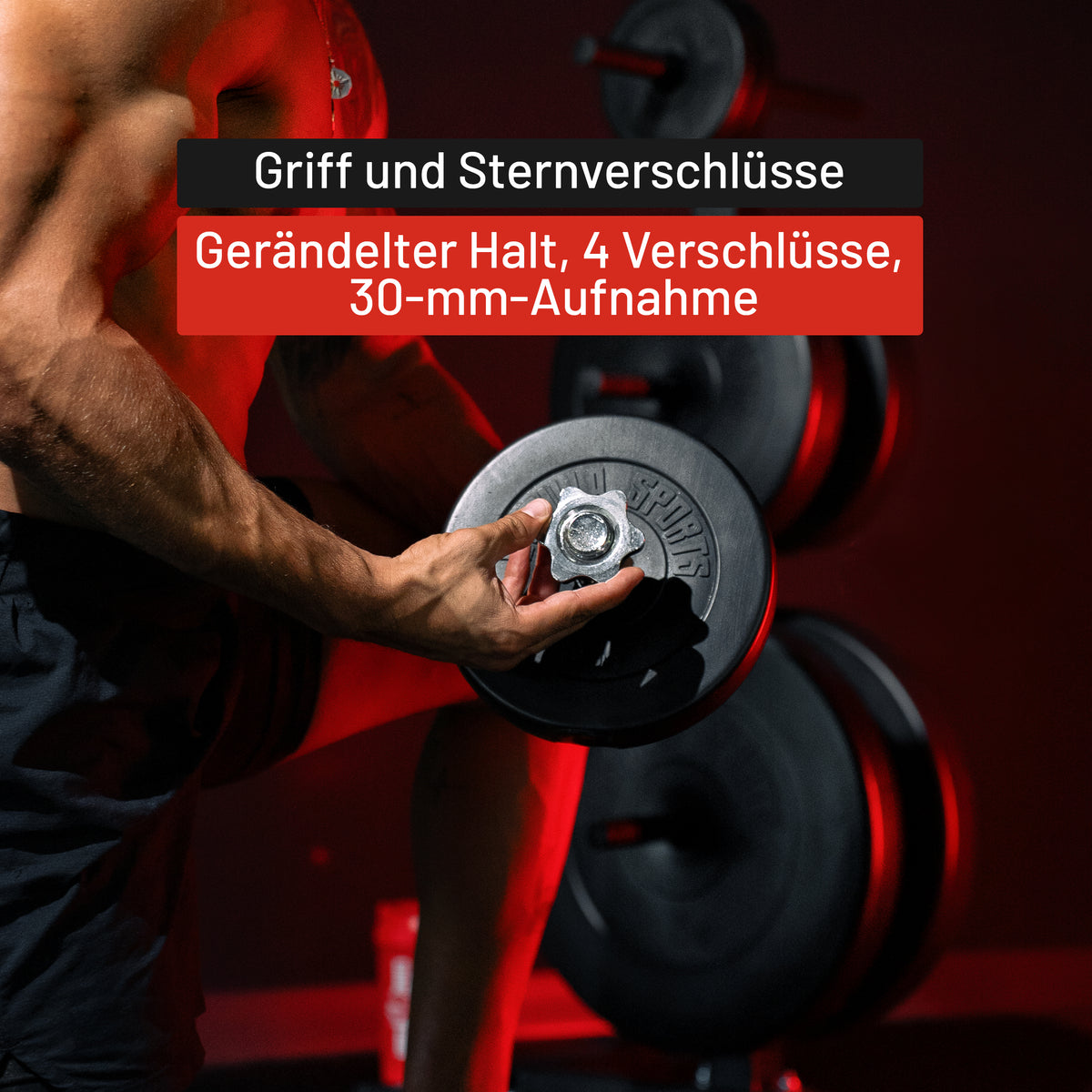 Kurzhantel 2er Set 35 cm mit Sternverschlüssen