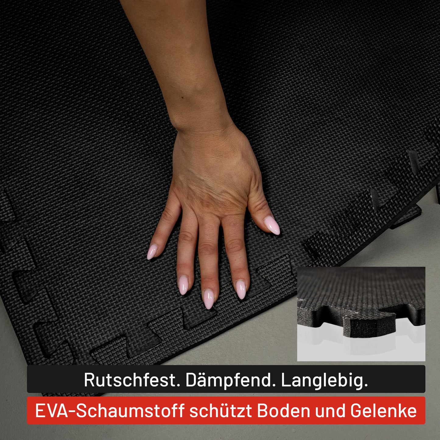 Schutzmattenset mit 6 Teilen + Endstücken