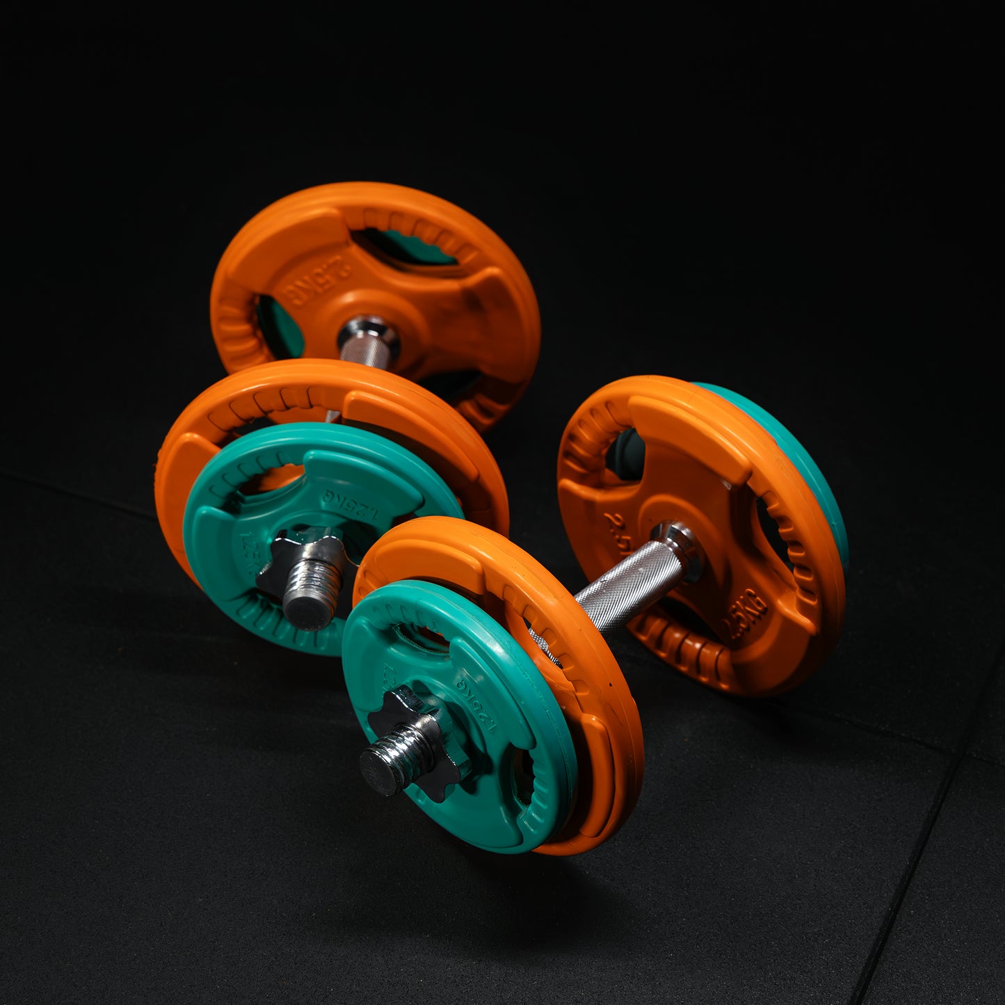 Kurzhantel Set Gummi Gripper 20 kg mit Verschlüssen