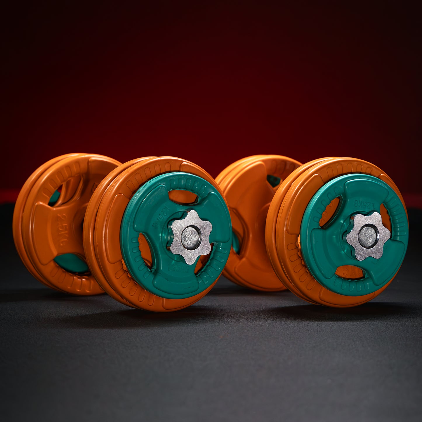 Kurzhantel Set Gummi Gripper 30 kg mit Verschlüssen