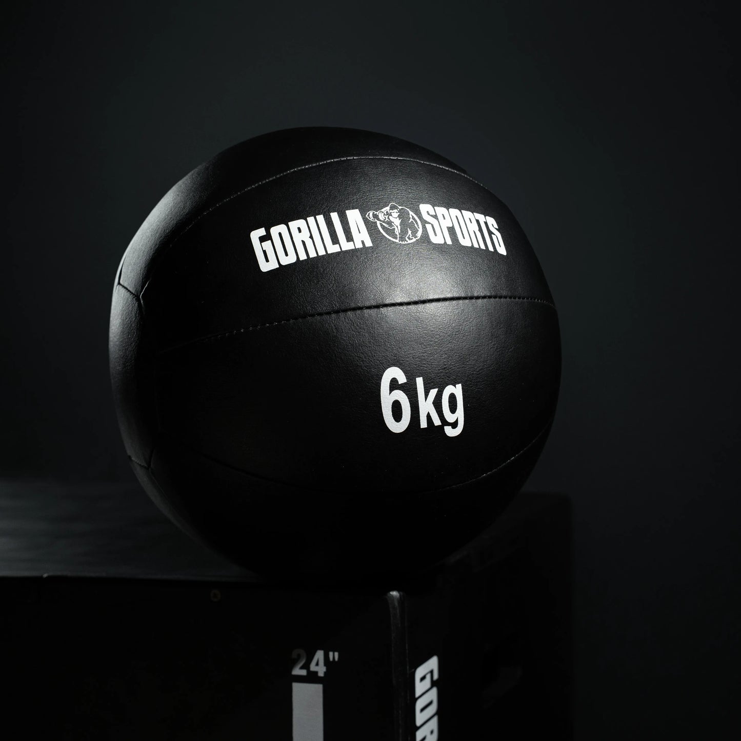 Medizinball aus Leder in Schwarz 1 - 10 kg