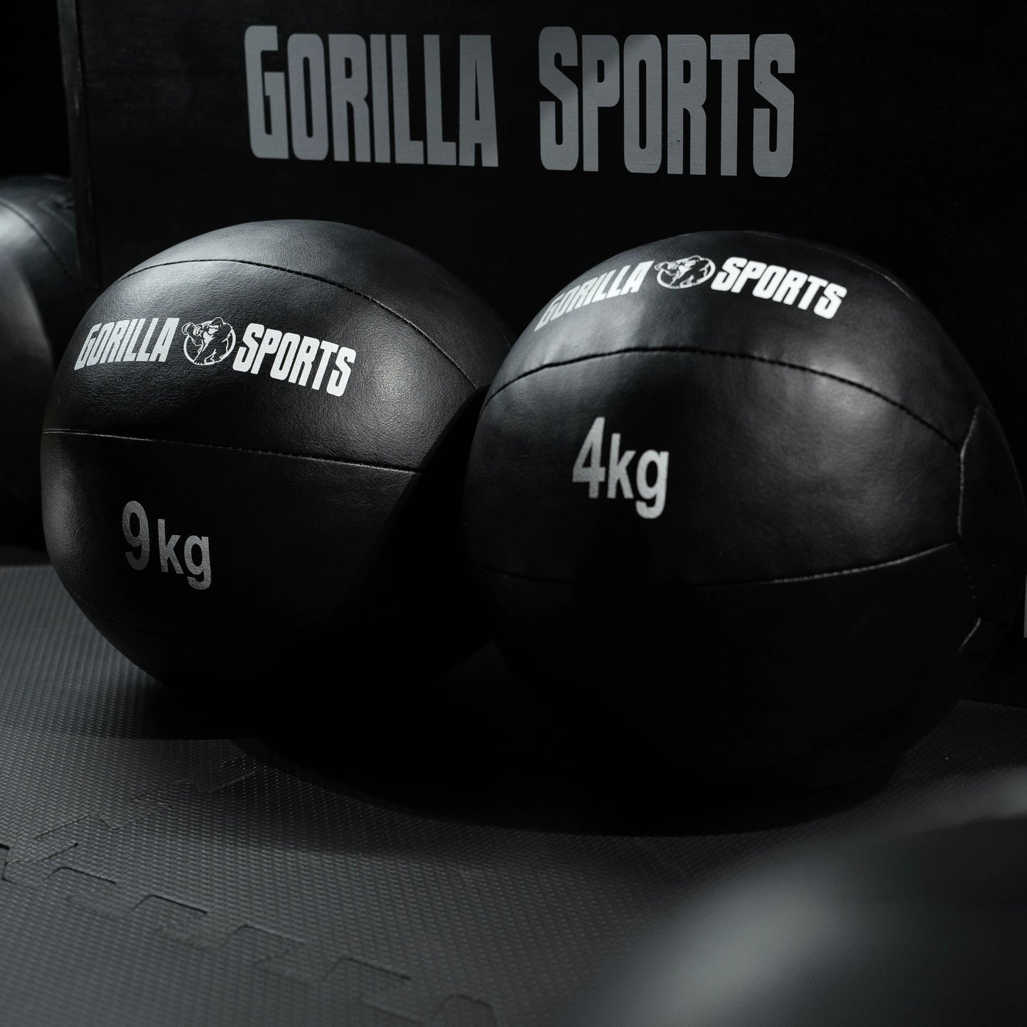 Medizinball aus Leder in Schwarz 1 - 10 kg