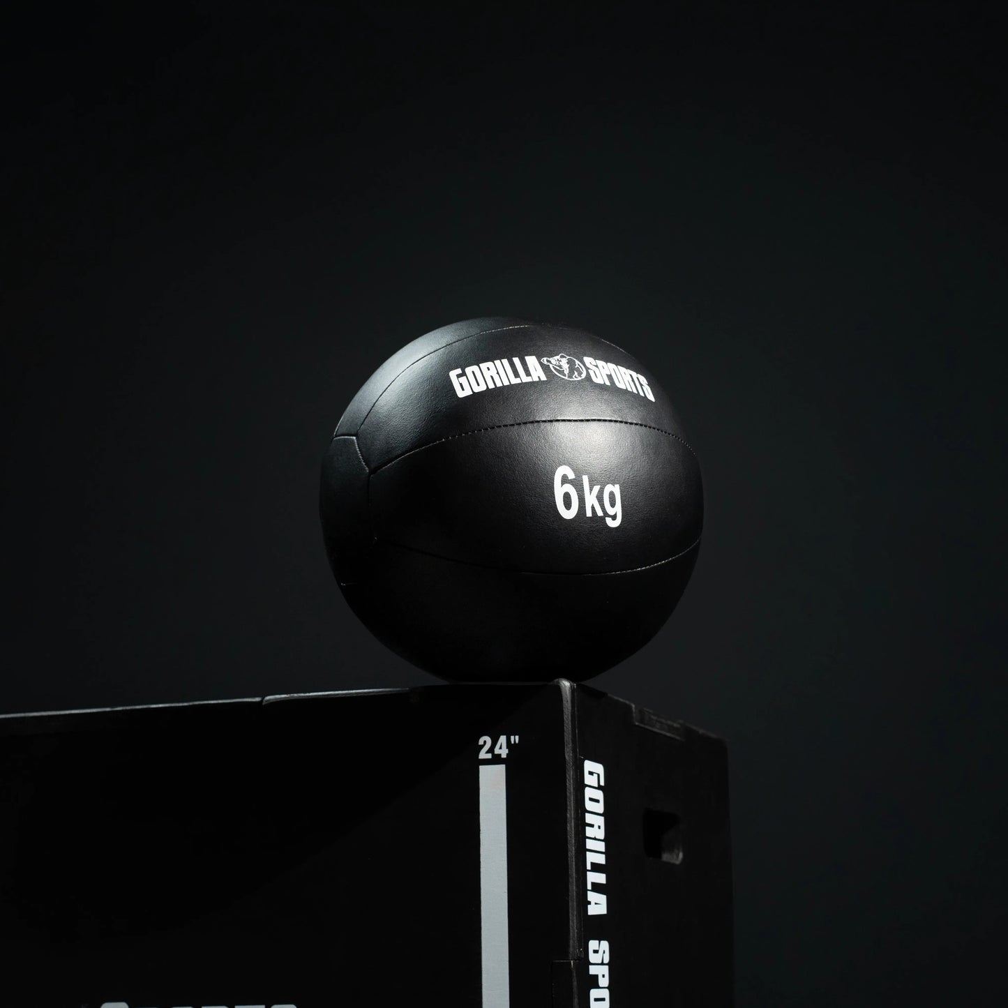 Medizinball aus Leder in Schwarz 1 - 10 kg