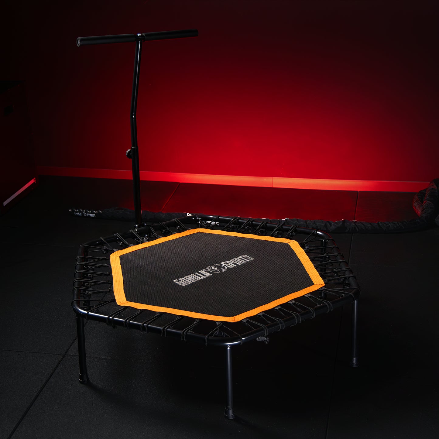 Fitness Trampolin mit Haltestange