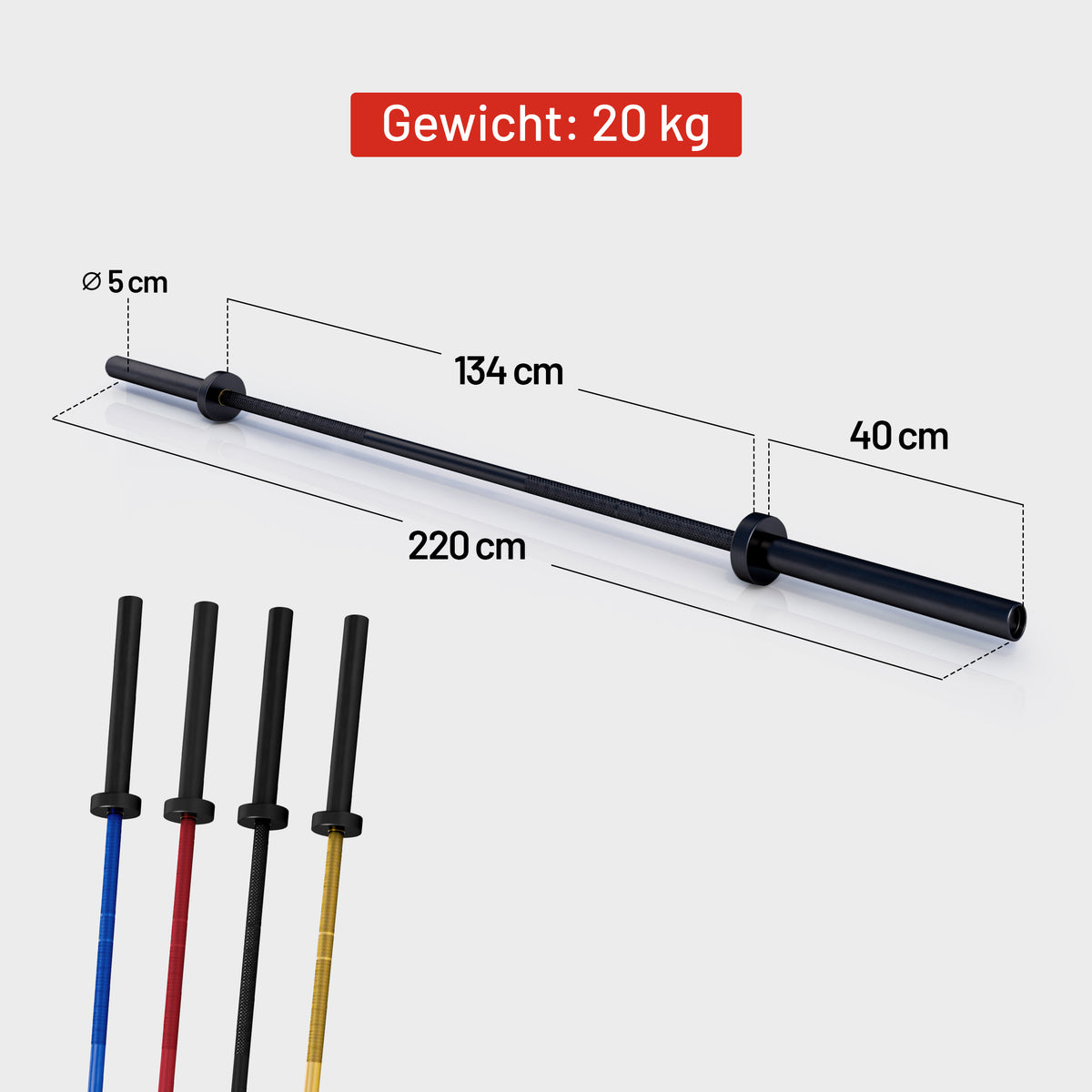 Langhantel Olympia Cerakote 220 cm