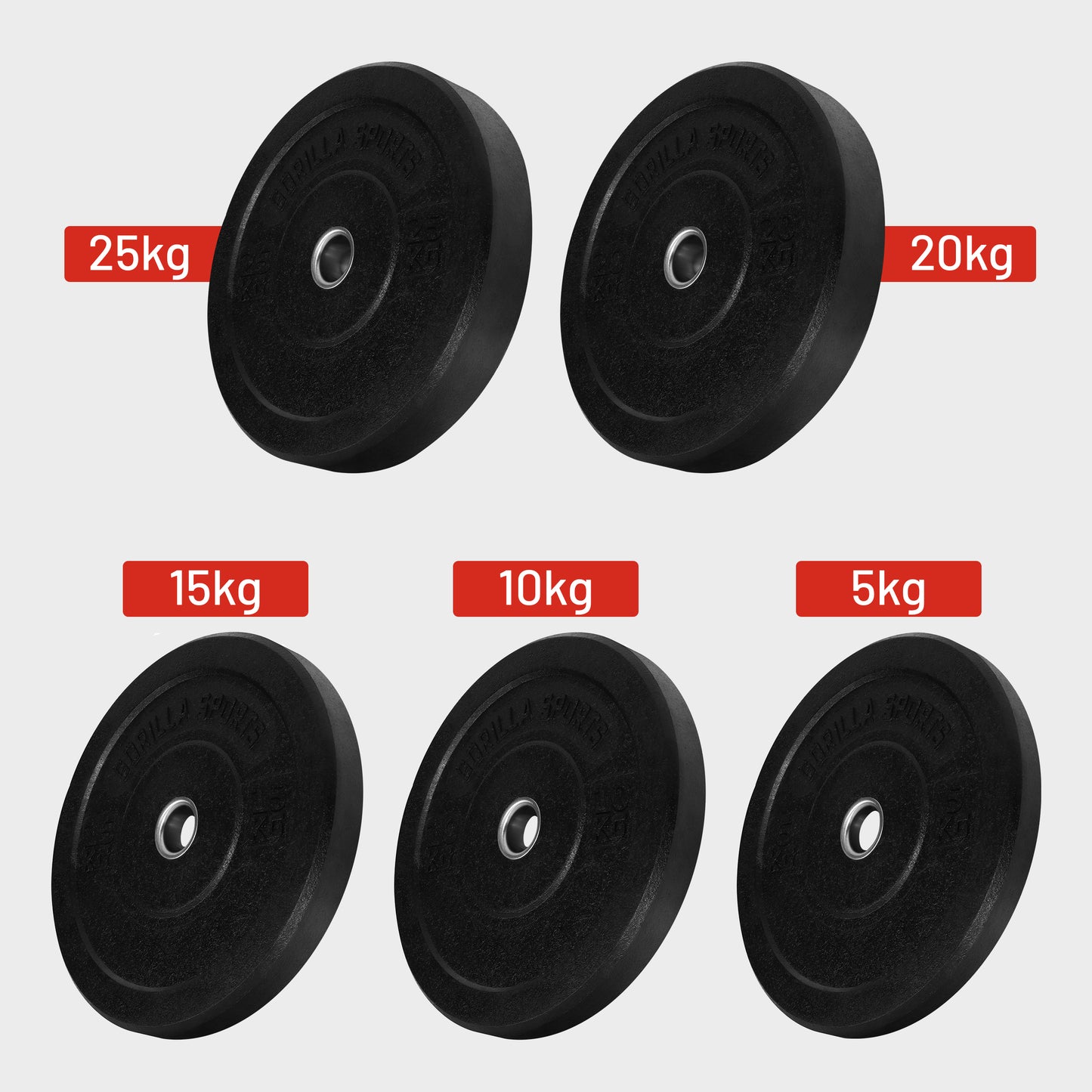 Hi Temp Bumper Plates 50/51 mm 5 kg - 25 kg