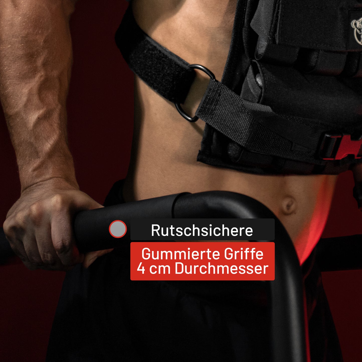 Push Up Stand Dip Barren Schwarz/Rot/Blau