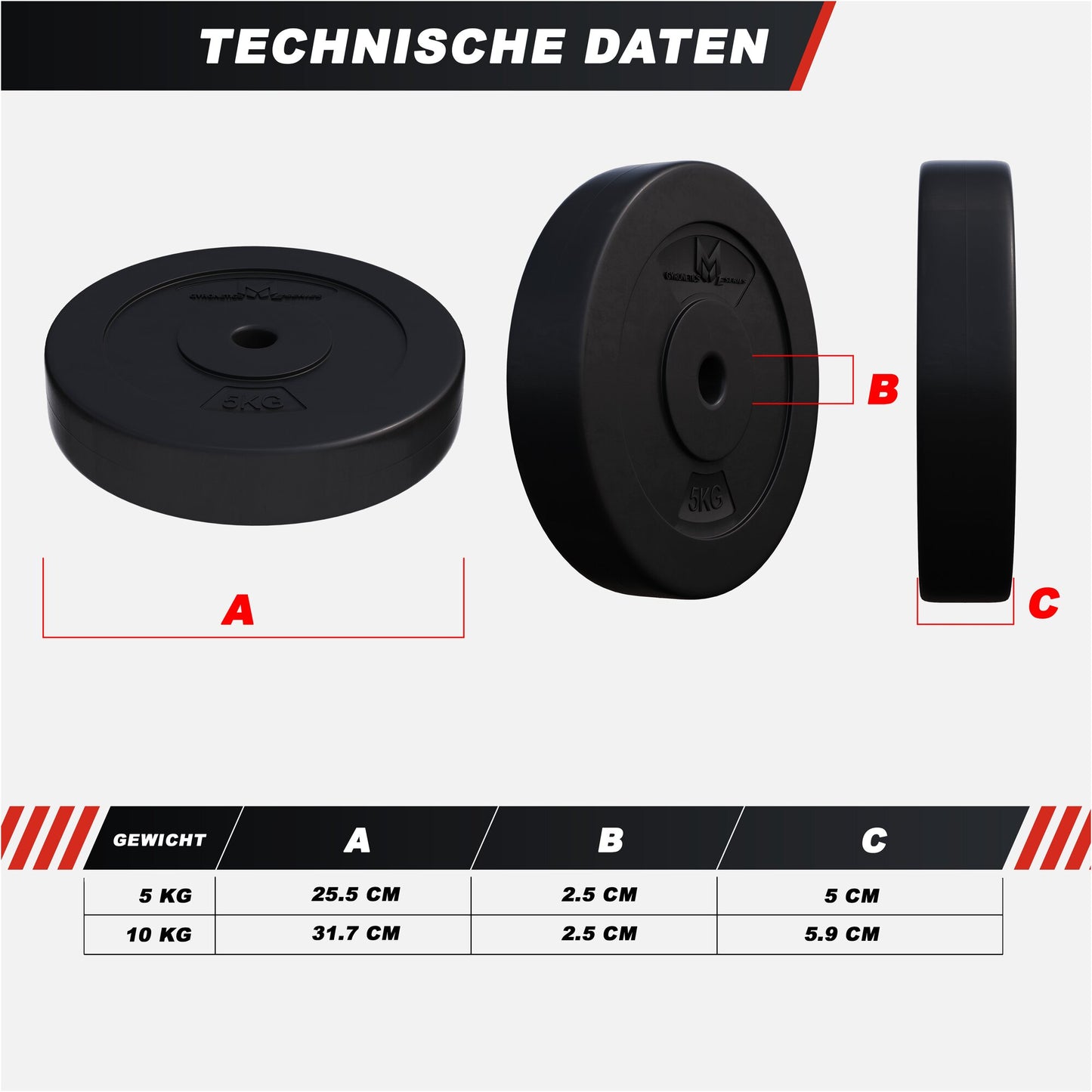 E-Series Hantelscheibenset 25mm 30 kg