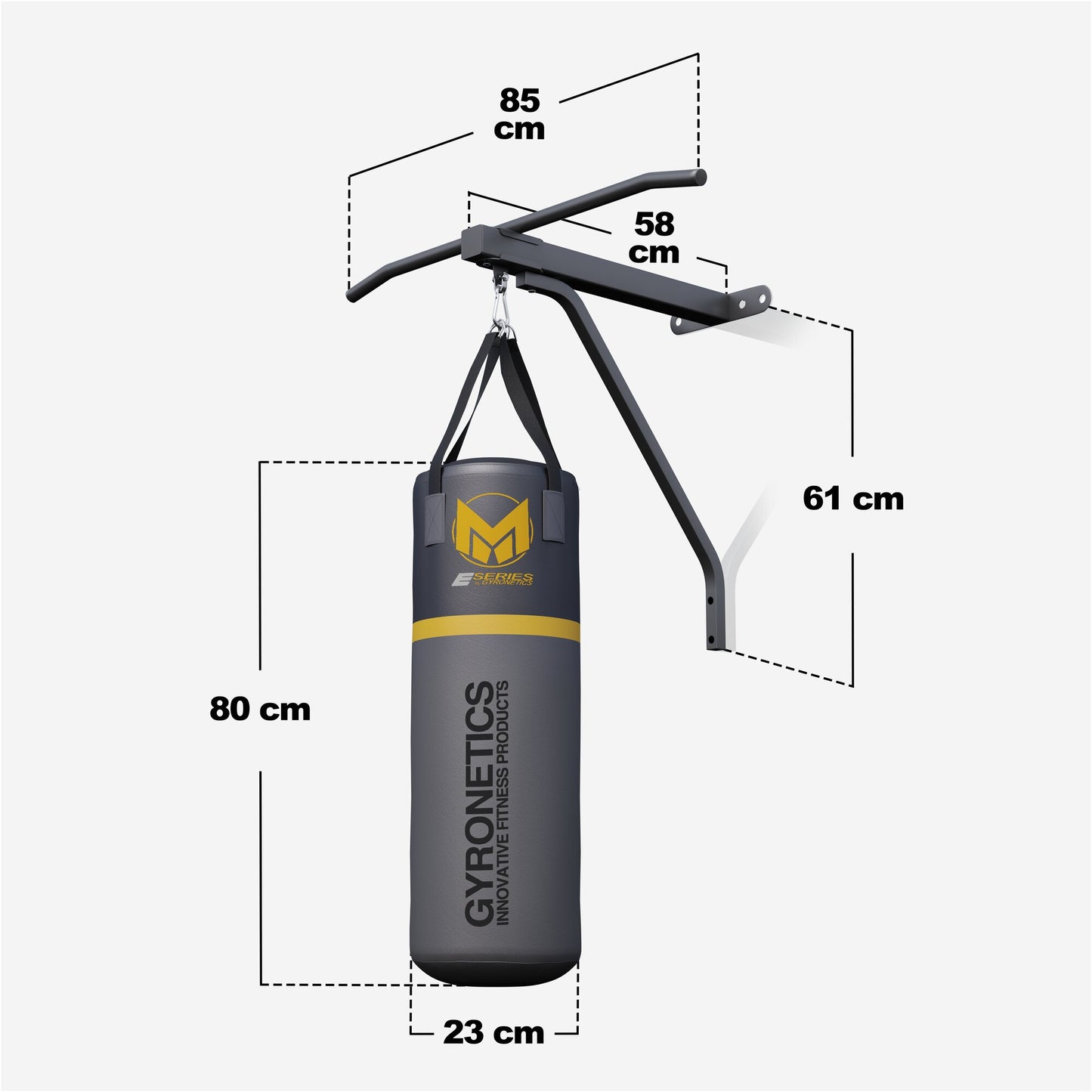 E-Series Boxsack mit Klimmzugstange - Gorilla Sports DE
