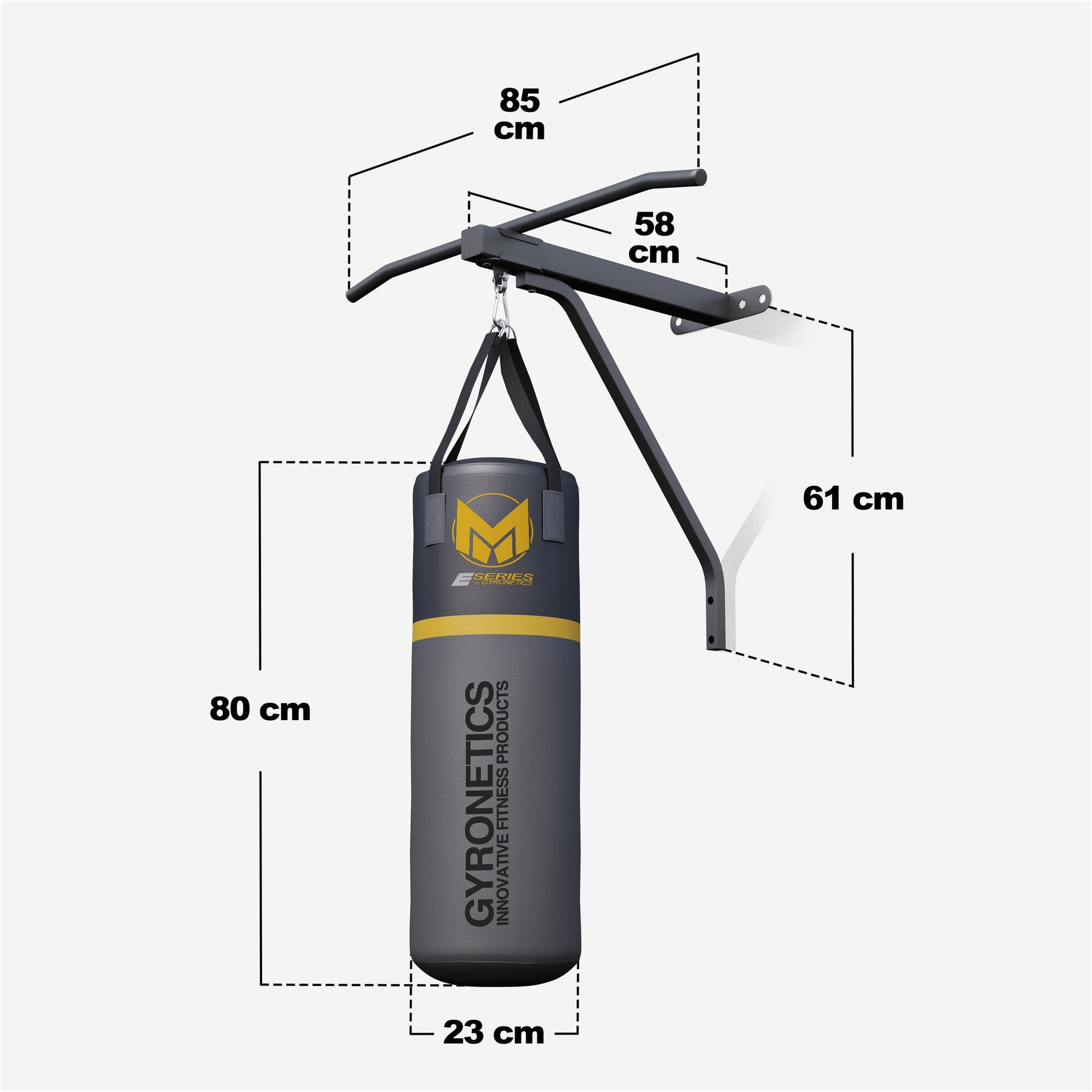E-Series Boxsack mit Klimmzugstange - Gorilla Sports DE