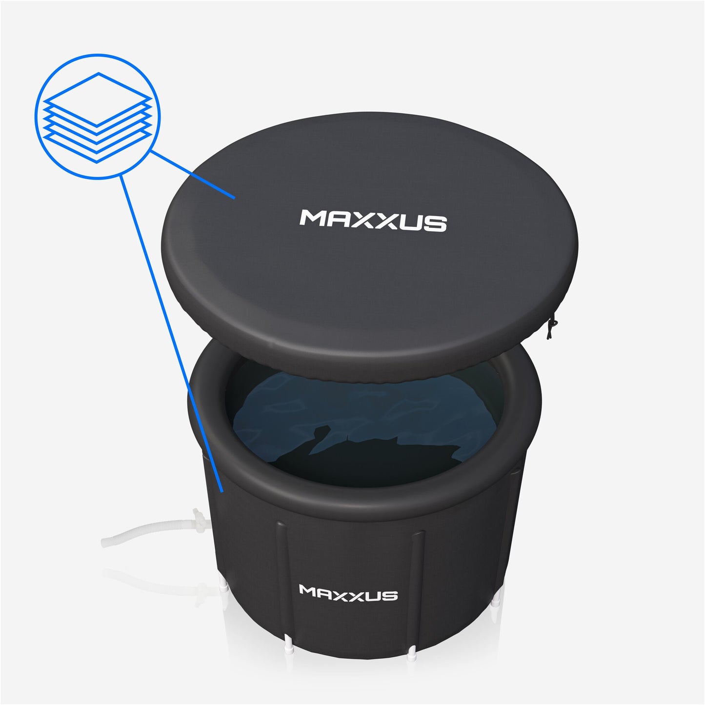 Eisbad XL 450 L - Aufblasbare Eistonne für Kryotherapie & Regeneration