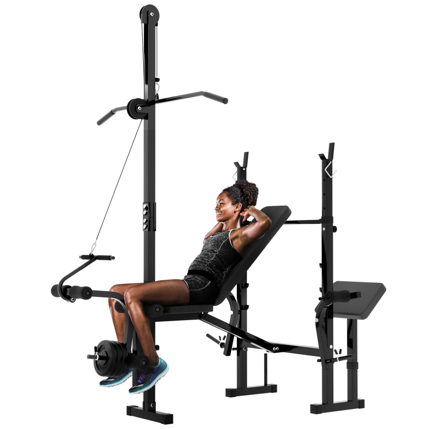 Hantelbank Multi inkl. Latzugturm