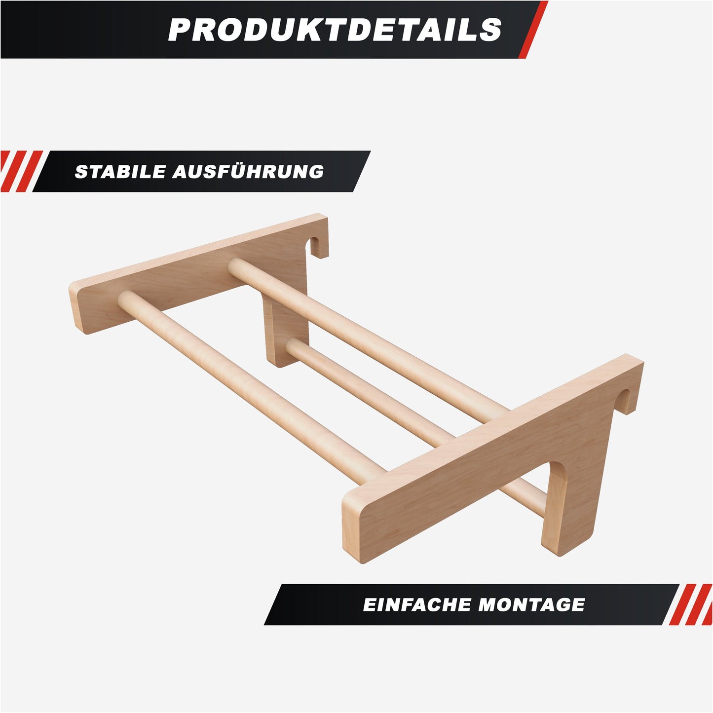 Klimmzugstange für Sprossenwand abnehmbar