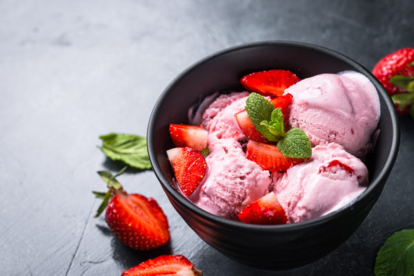 Protein Erdbeer-Eis