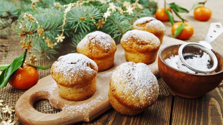 Weihnachtliche Quark-Zimt-Muffins