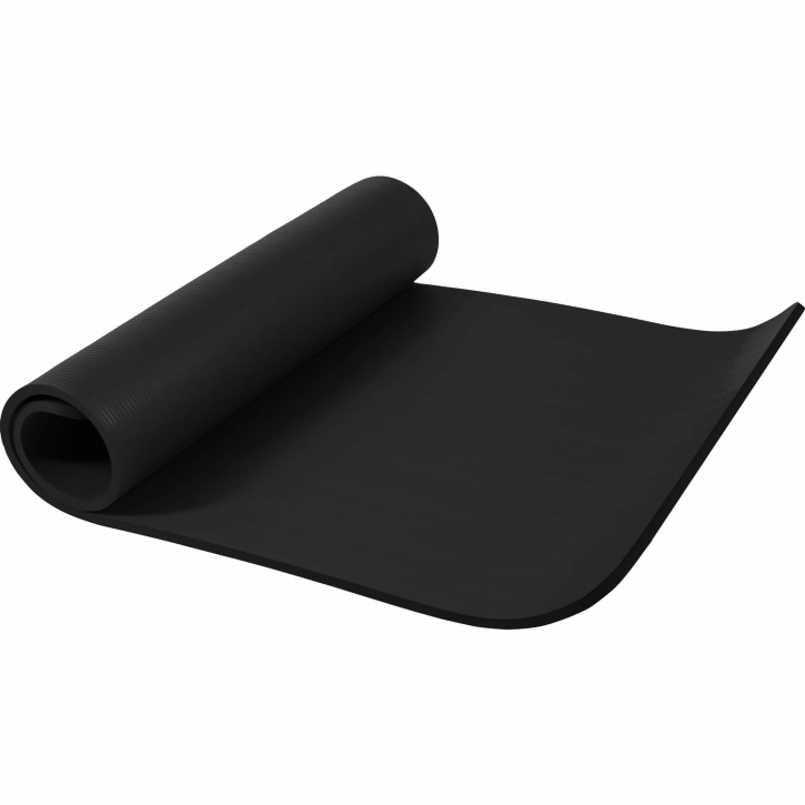 Yogamatte in Schwarz 190 x 60 x 1,5 cm