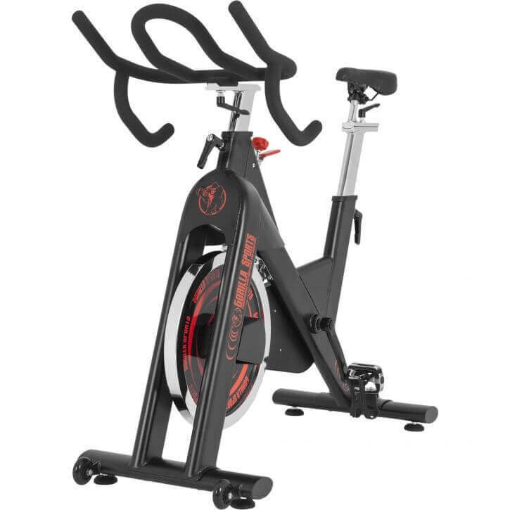 GORILLA SPORTS® Indoor Cycling Fitness Bike Profi Fahrrad Trainingscomputer 